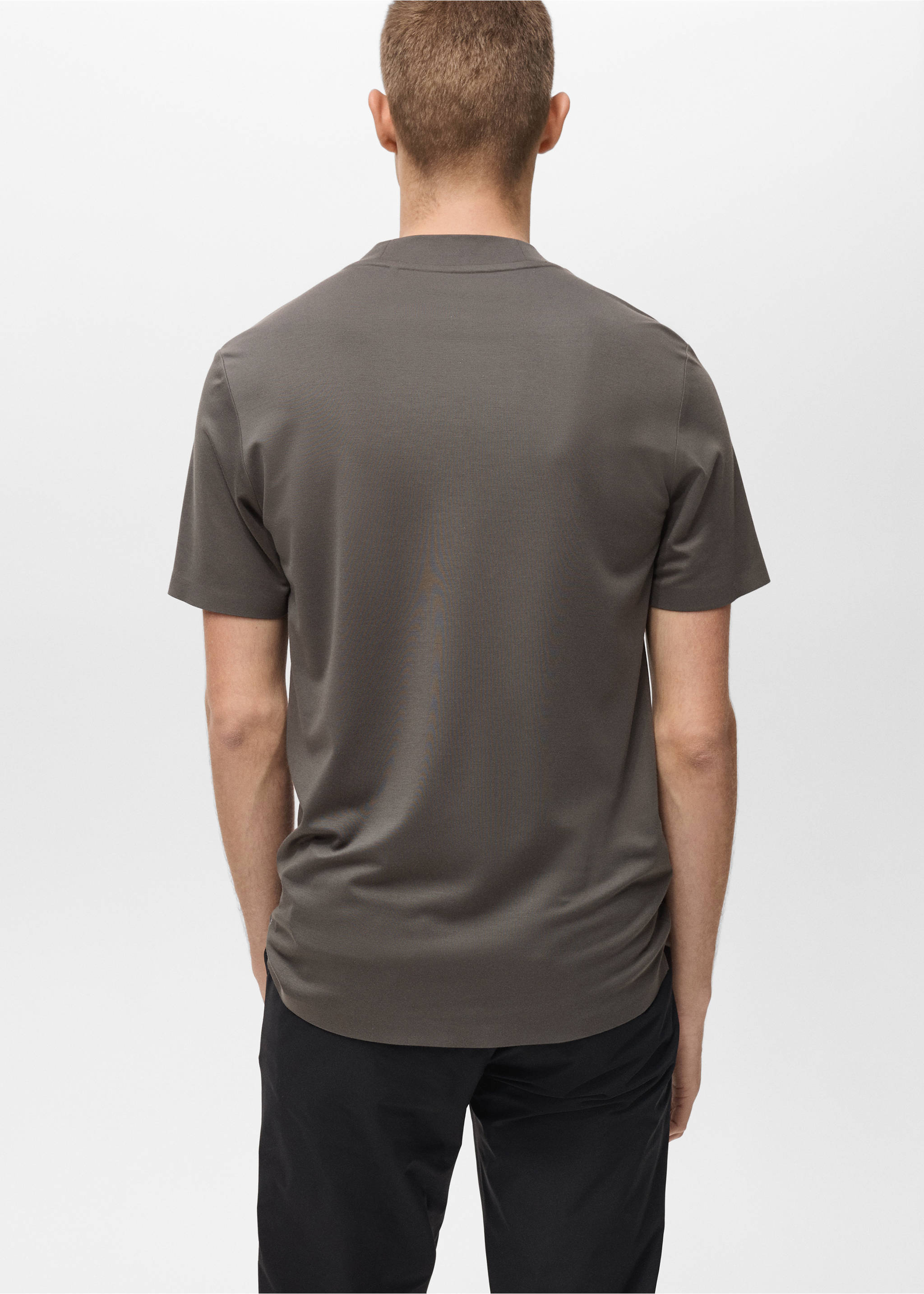 Slim fit T-shirt COOLMAX® - Rückseite des Artikels, Mittelgrün. Ref: 87044406-00.