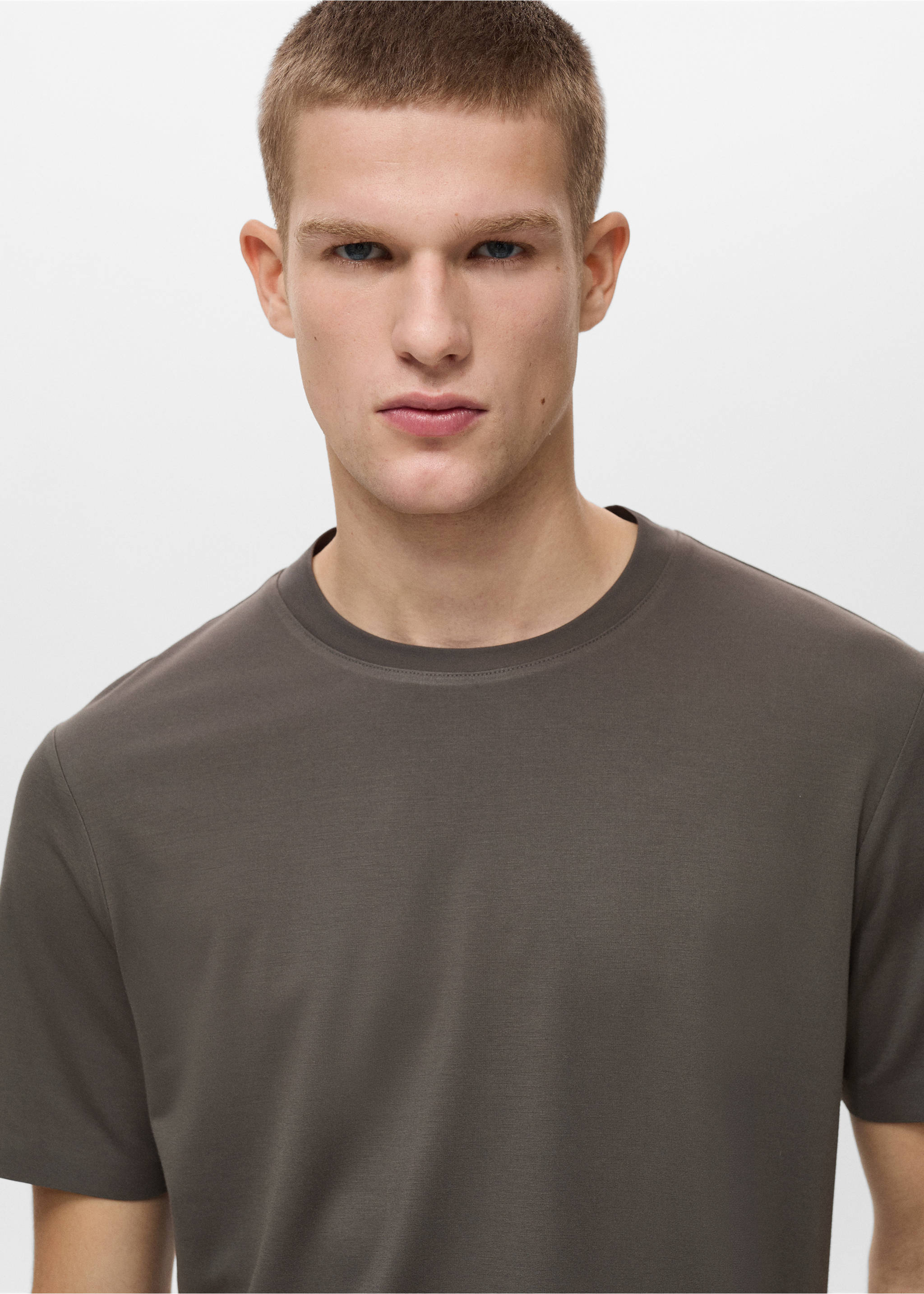 Slim fit T-shirt COOLMAX® - Detail des Artikels 1, Mittelgrün. Ref: 87044406-00.