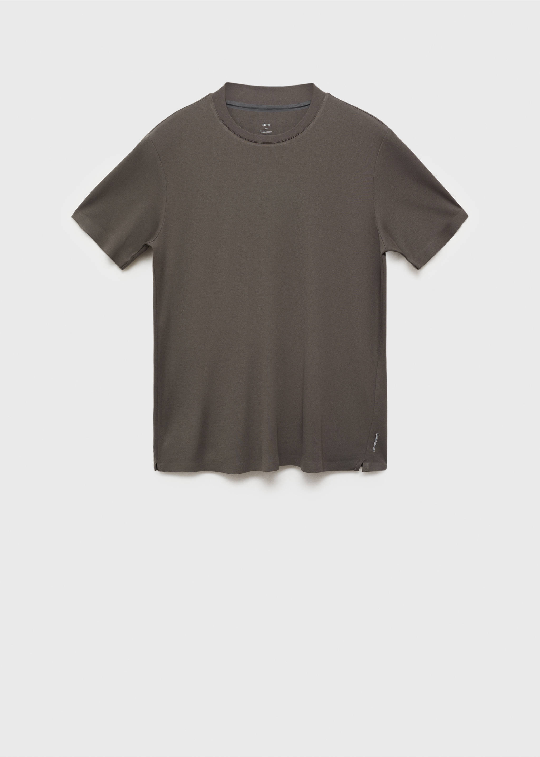 Slim fit T-shirt COOLMAX® - Artikel ohne Model, Mittelgrün. Ref: 87044406-00.