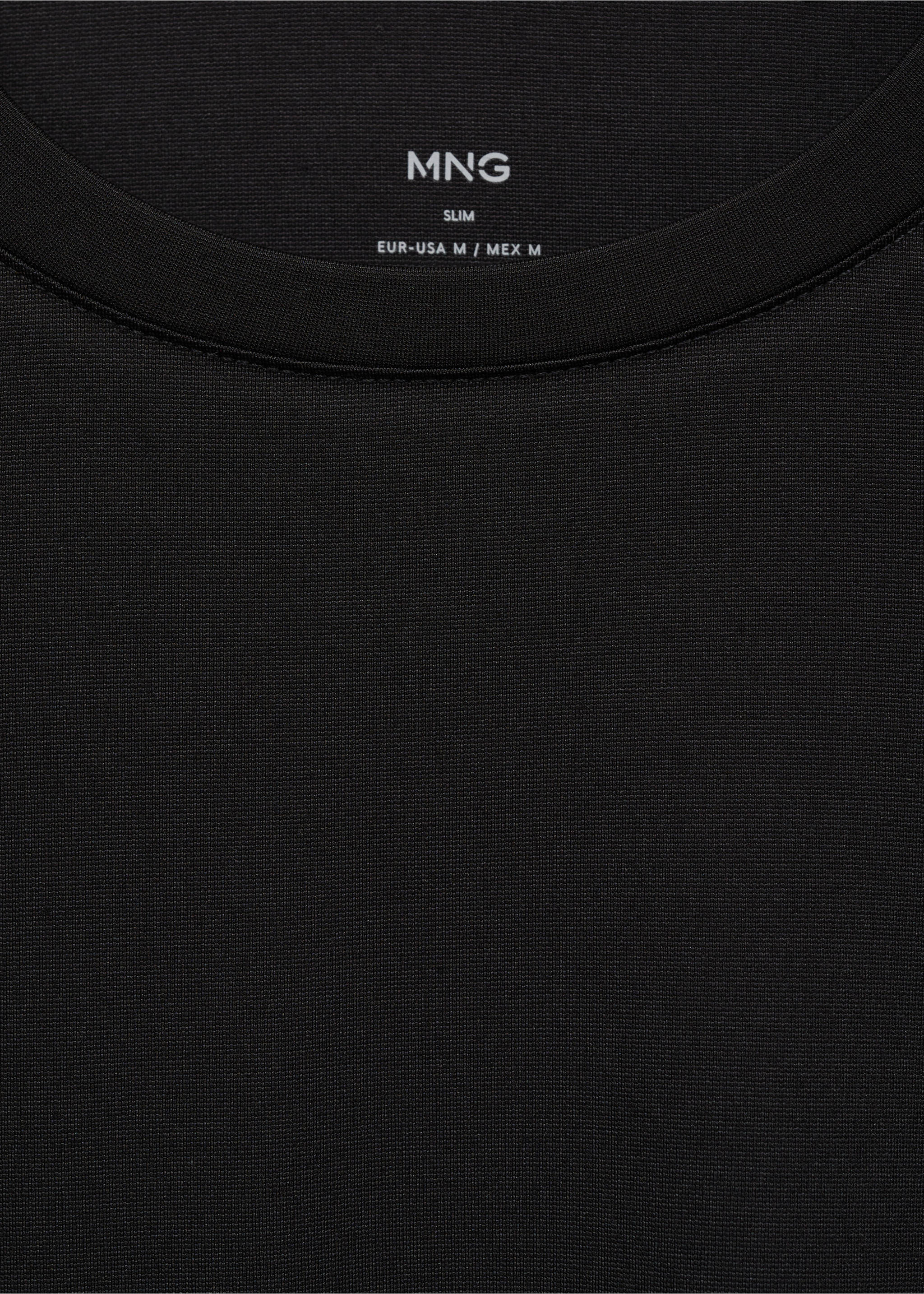 COOLMAX® slim fit T-shirt - Details of the article 8, Black. Ref: 87044406-00.