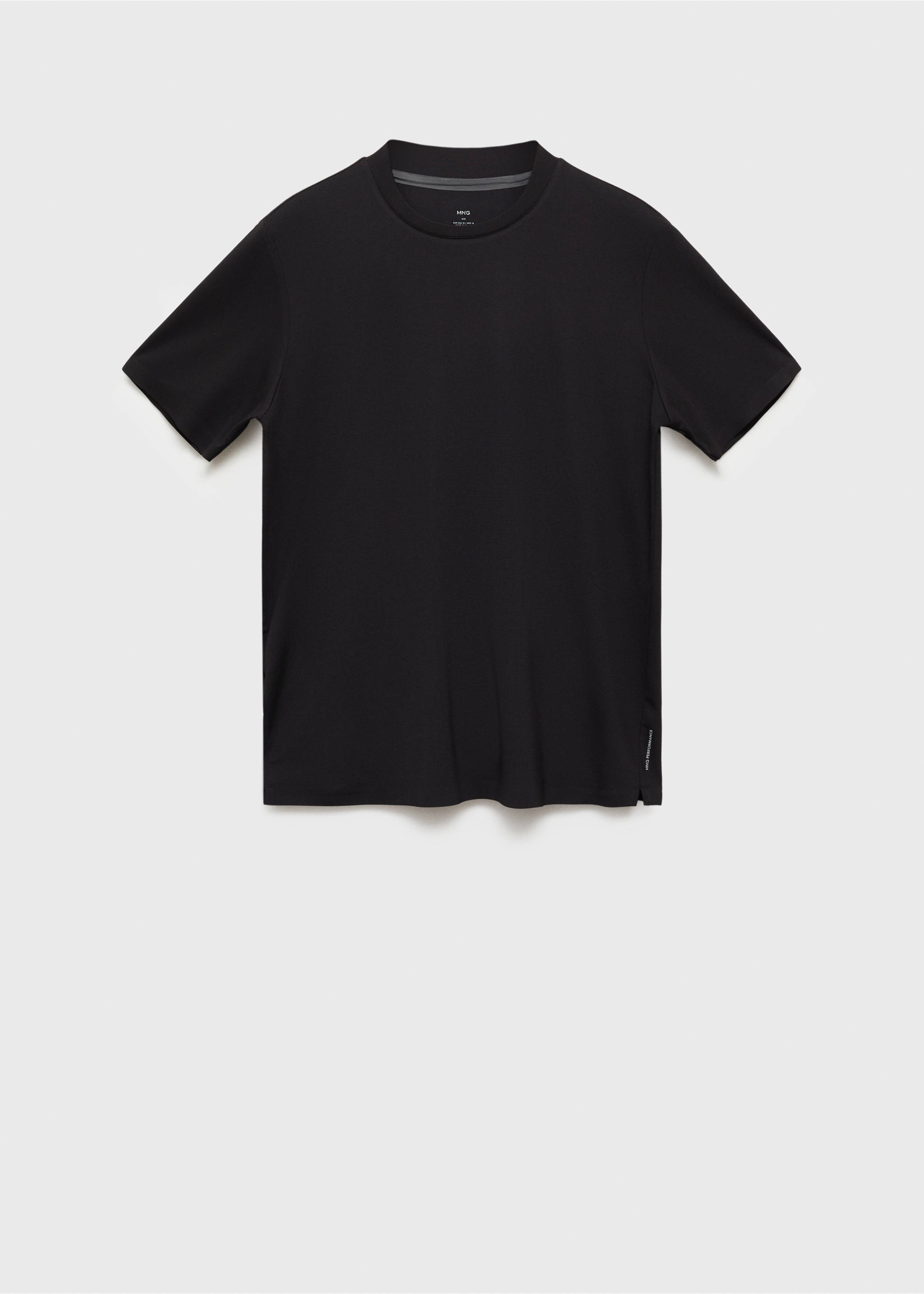 COOLMAX® slim fit T-shirt - Article without model, Black. Ref: 87044406-00.