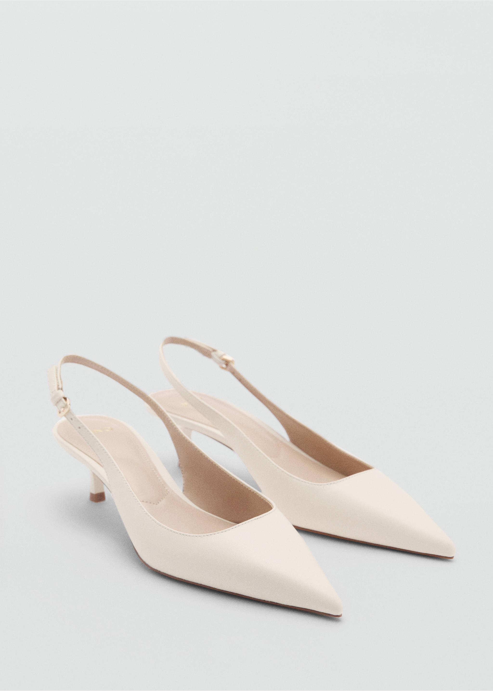 Zapato kitten punta - Plano medio, Crudo. Ref: 87044407-00.