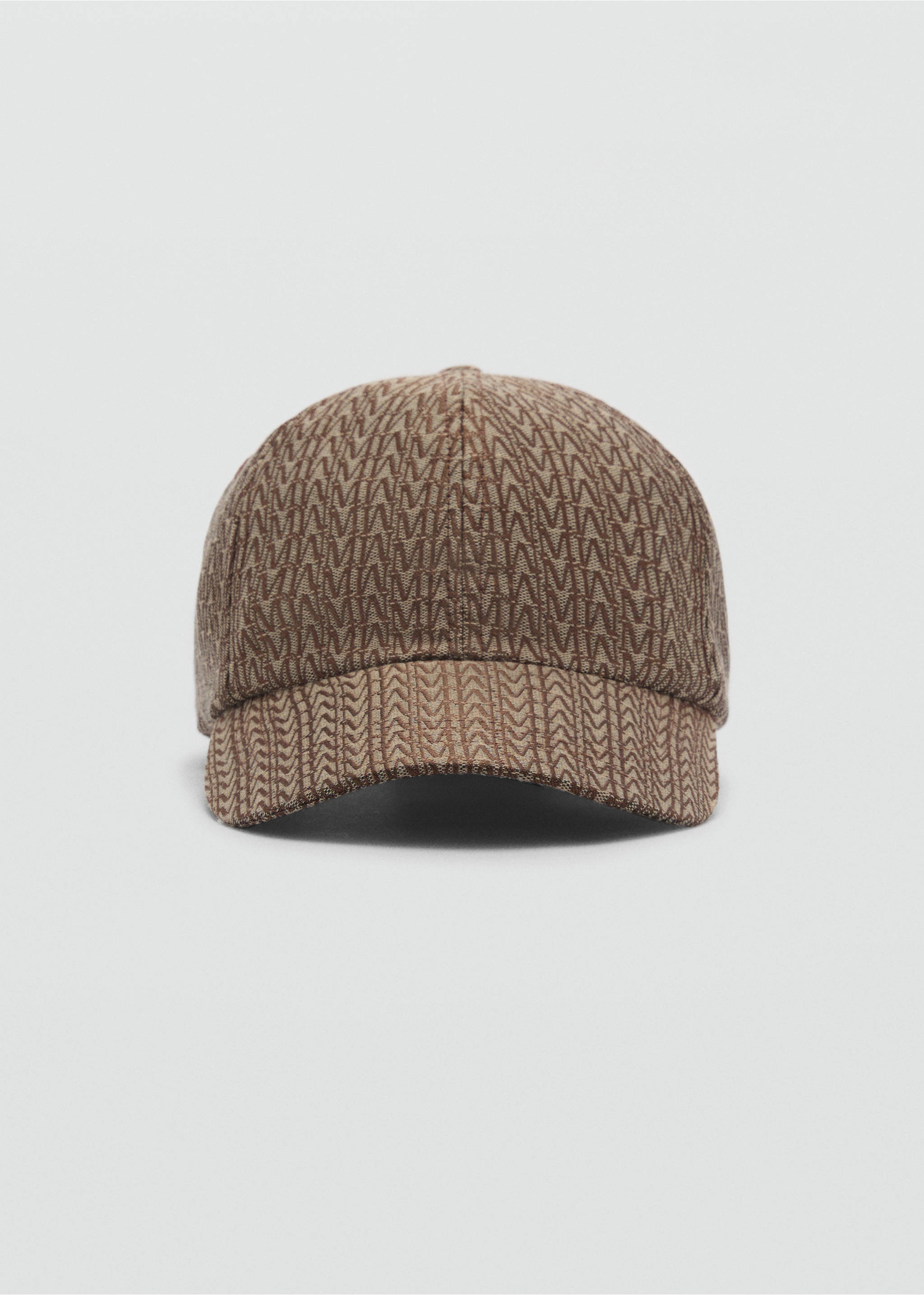 Cap with printed mango logo - Medium plane, Beige. Ref: 87044408-00.