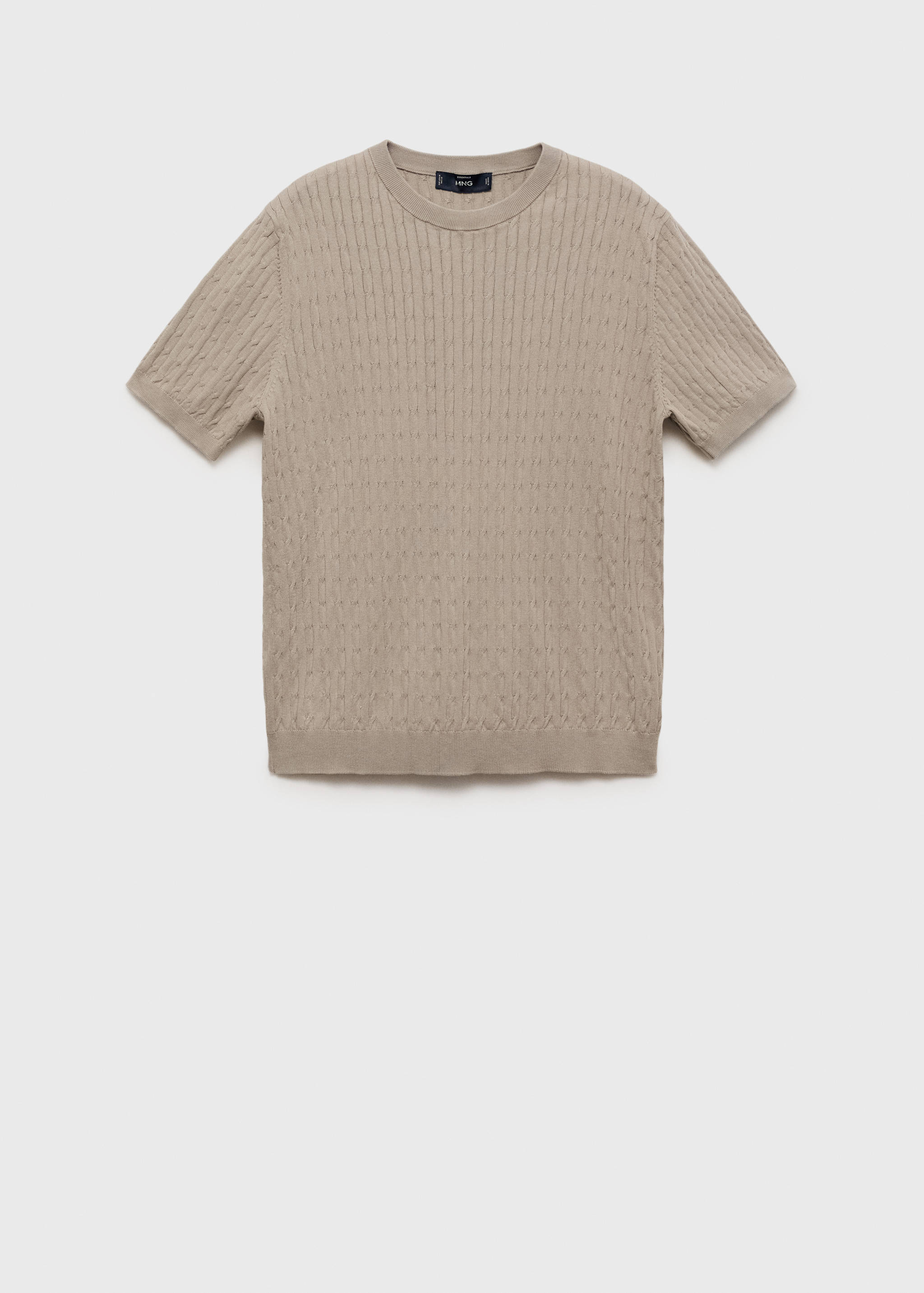 Flätstickad tunn t-shirt - Artikel utan modell