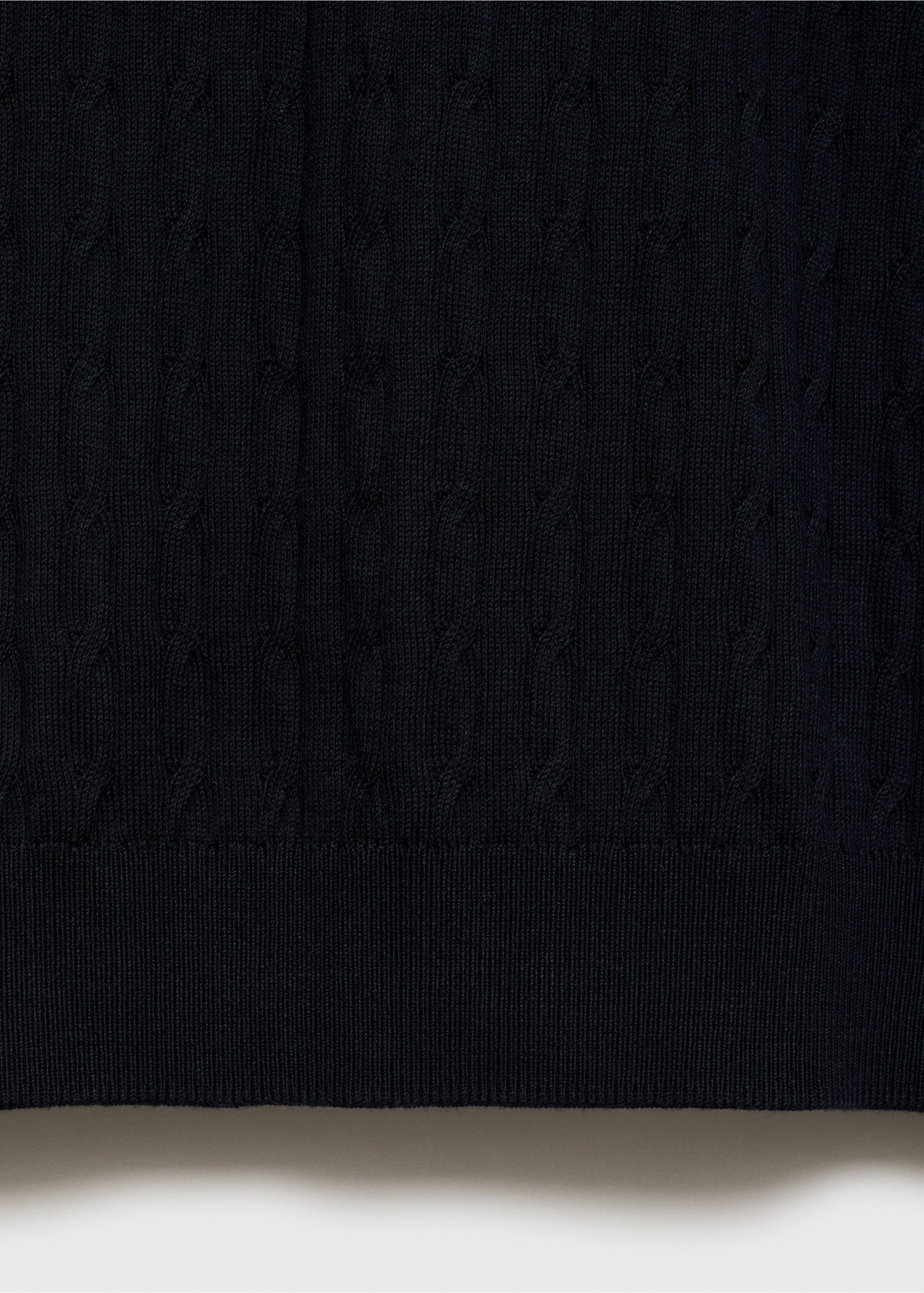 Braided fine-knit t-shirt - Details of the article 0, Night Blue. Ref: 87044411-00.