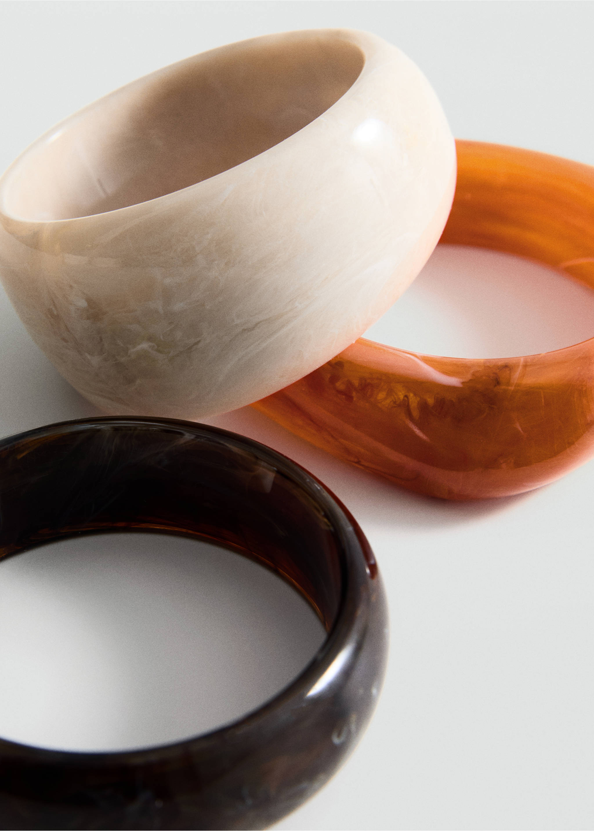 Set of 3 combined bracelets - Medium plane, Orange. Ref: 87044413-00.