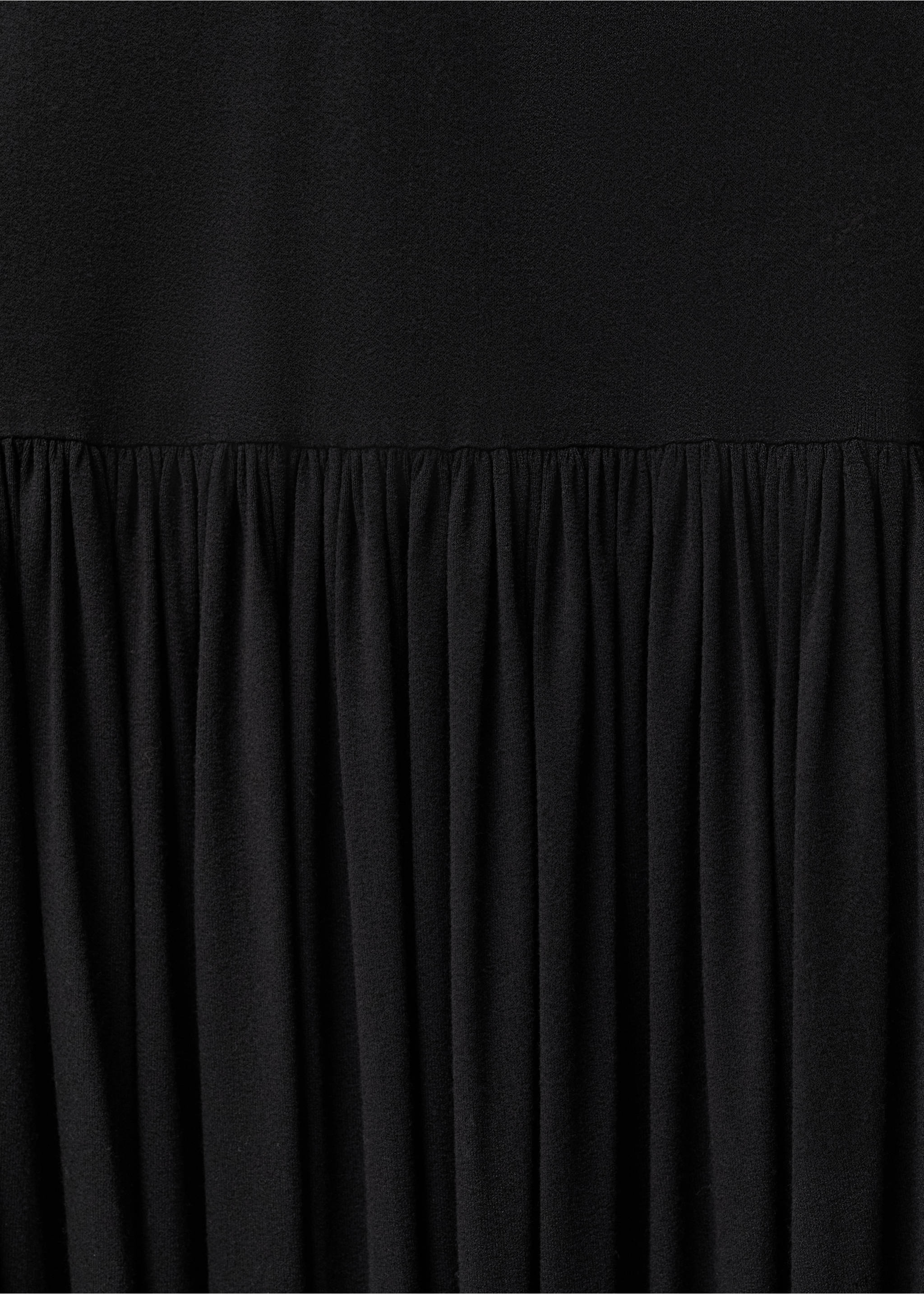 Balloon midi skirt - Details of the article 8, Black. Ref: 87044421-00.