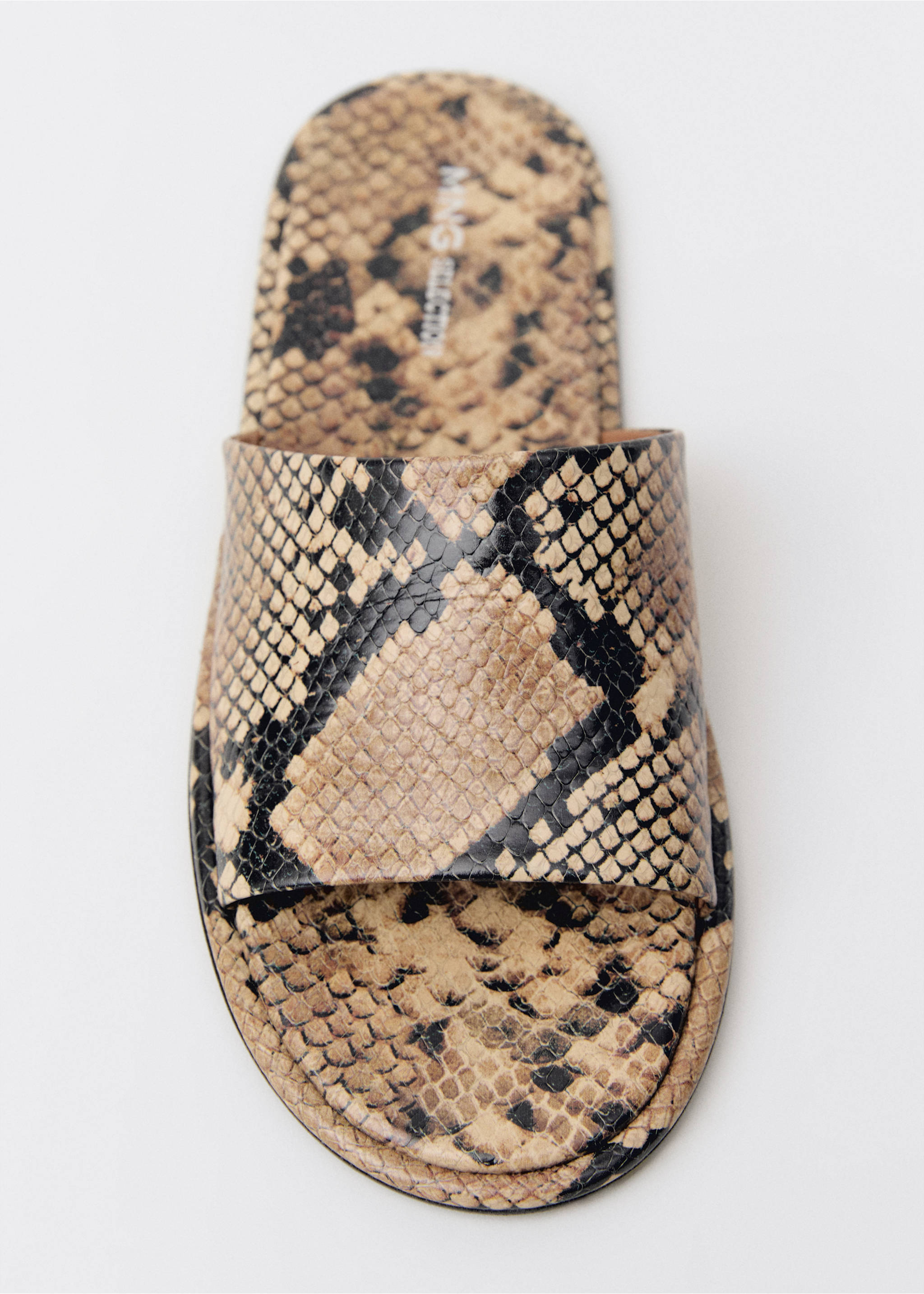 Animal-print leather sandals - Details of the article 3, Beige. Ref: 87044423-00.