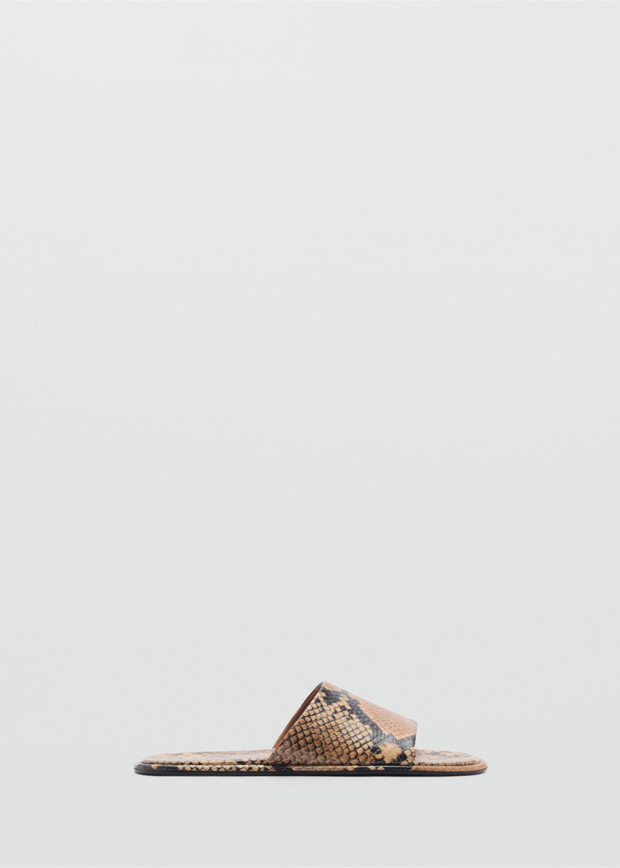 Animal-print leather sandals - Article without model, Beige. Ref: 87044423-00.