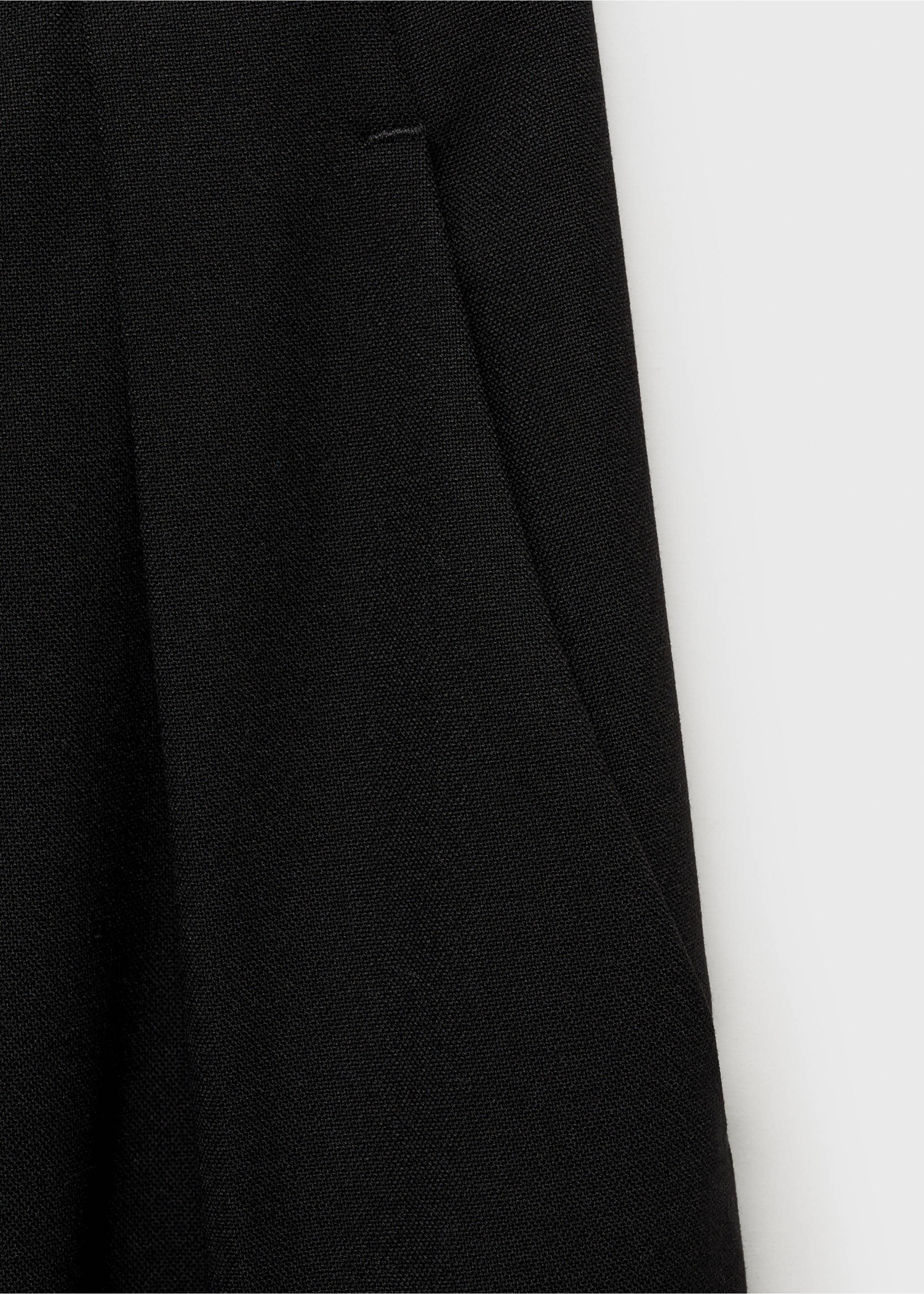Wide leg pleated trousers - Details of the article 0, Black. Ref: 87044424-00.