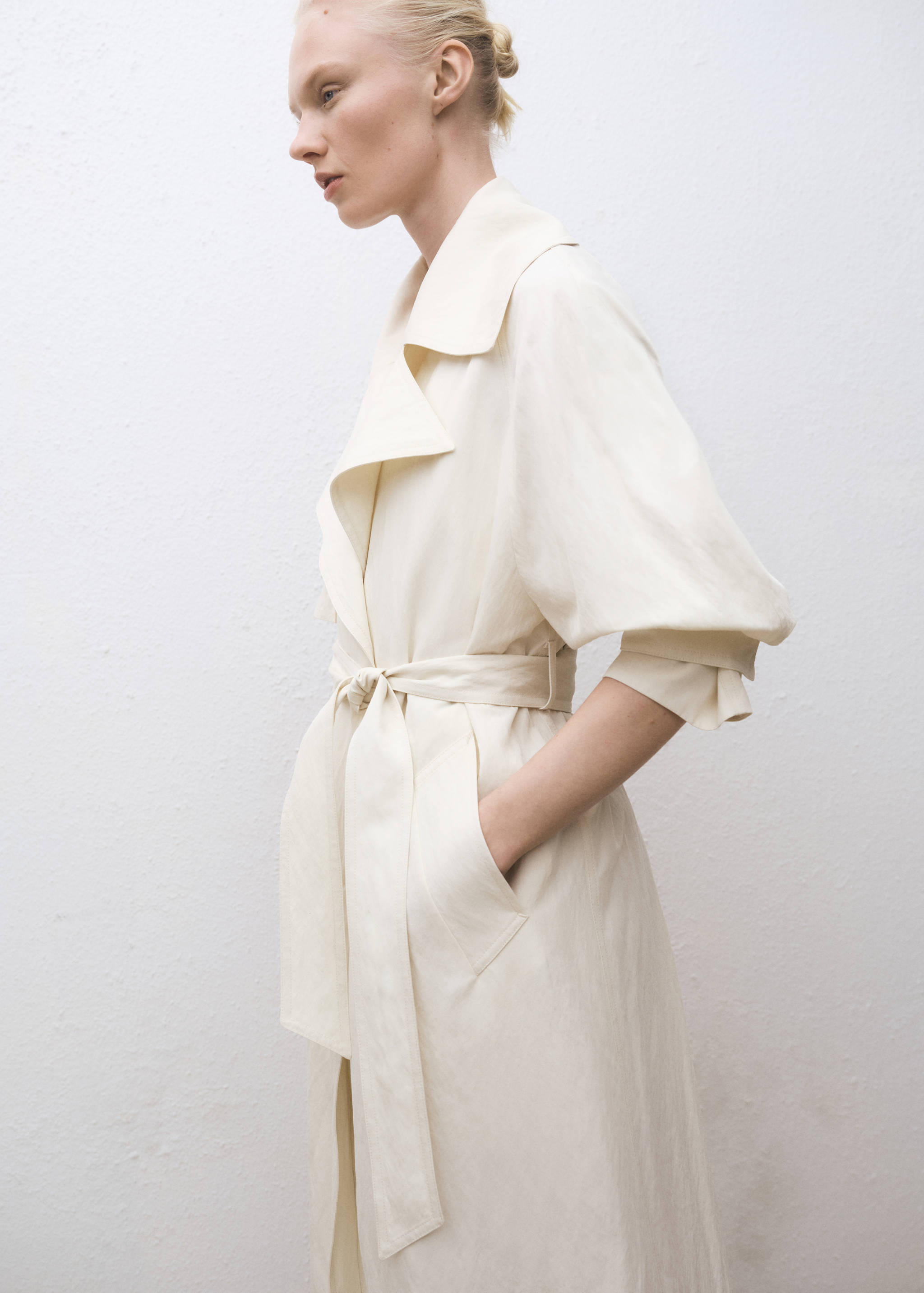 Oversized trenchcoat met revers - Detail van het artikel 2