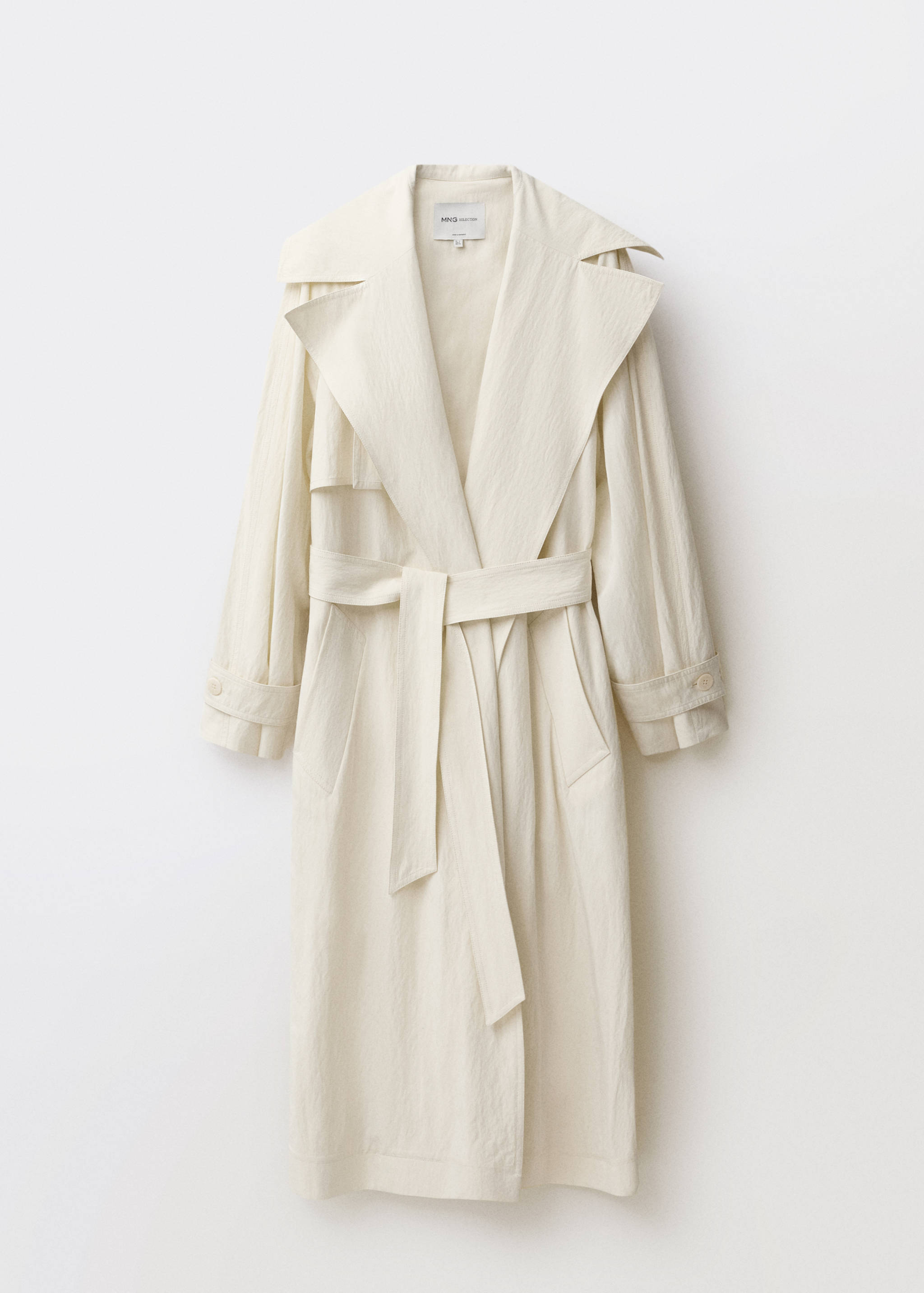 Oversized trenchcoat met revers - Artikel zonder model