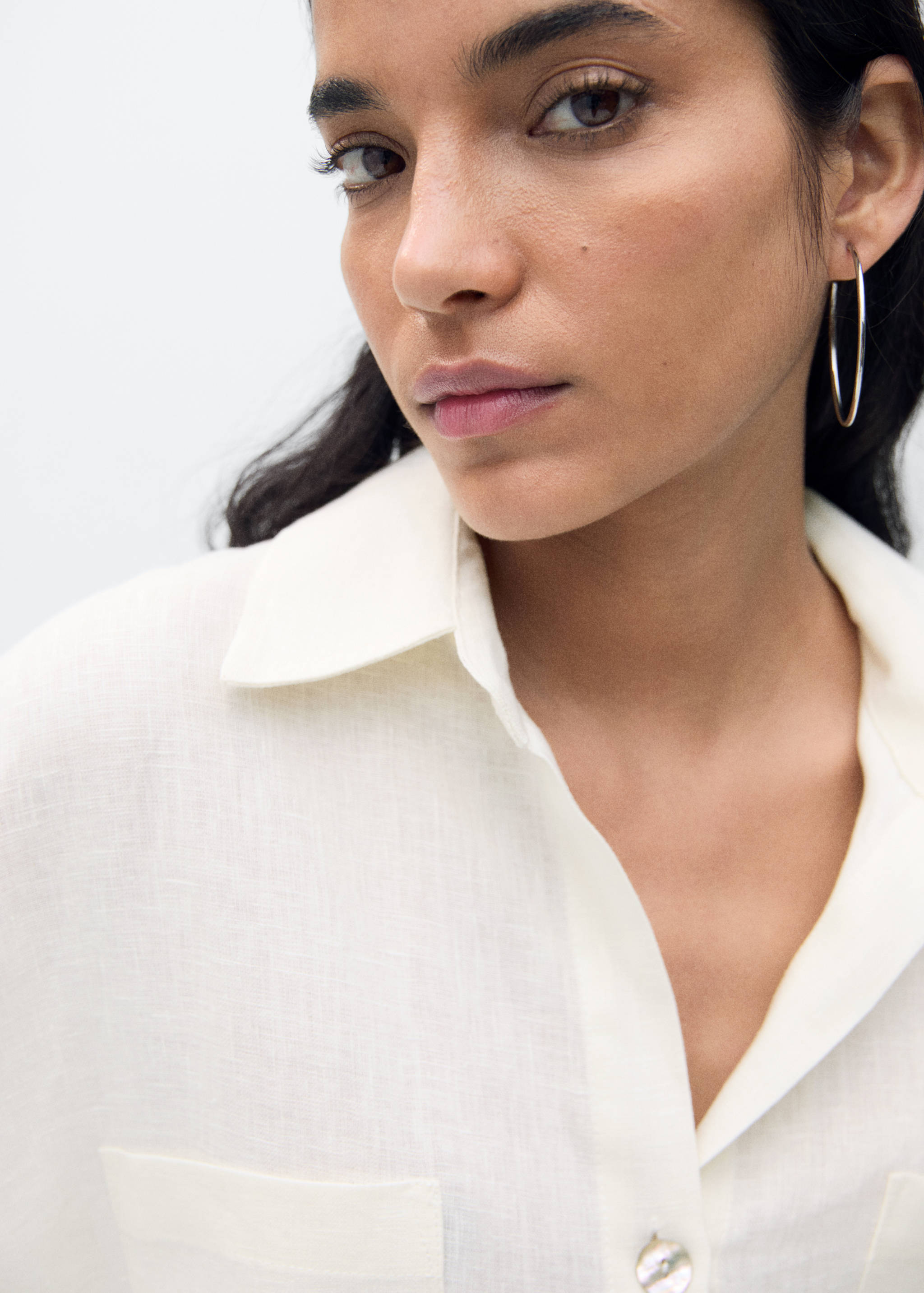 Linen long shirt - Details of the article 1