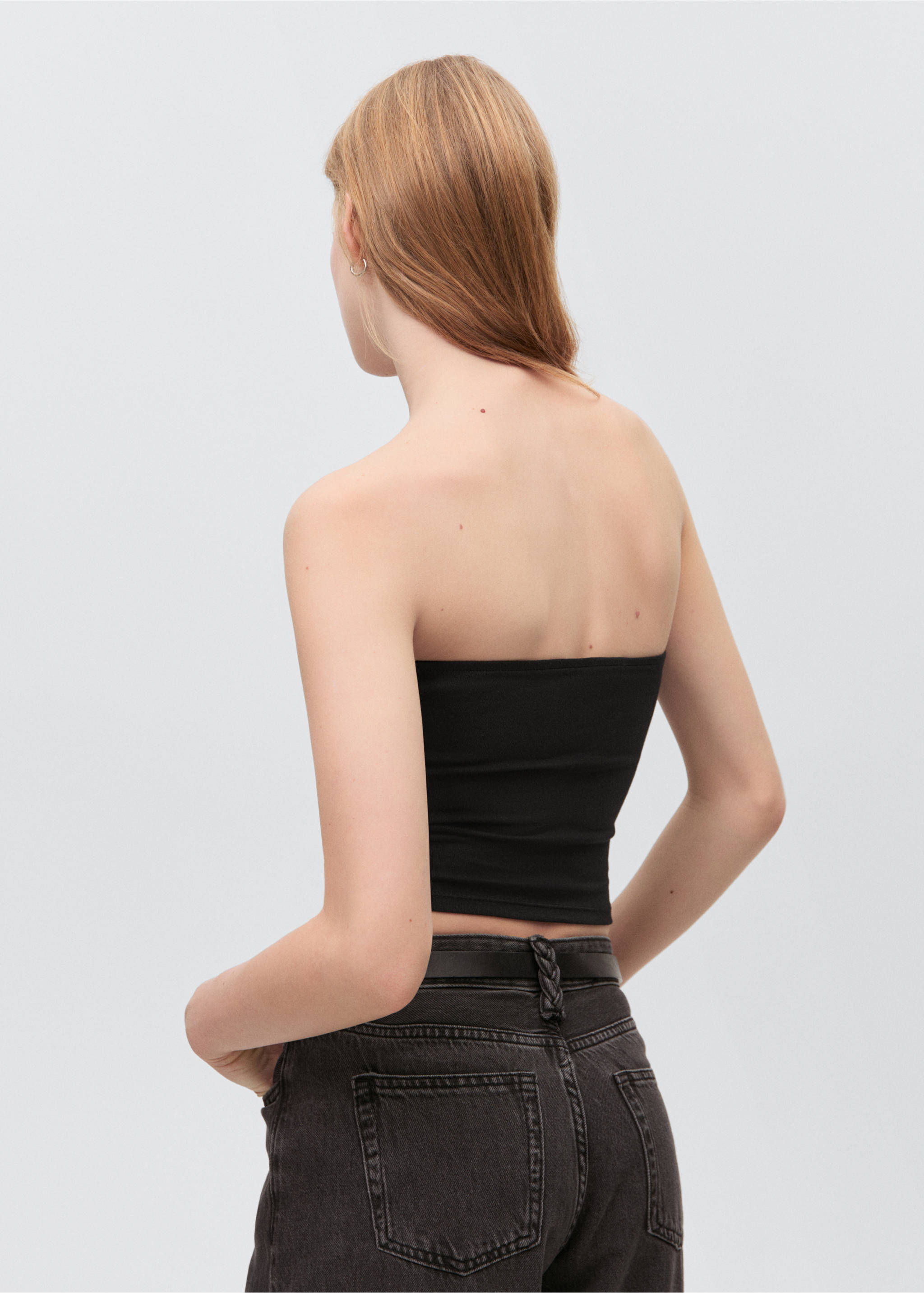 Ponte bandeau top - Reverse of the article, Black. Ref: 87044784-00.