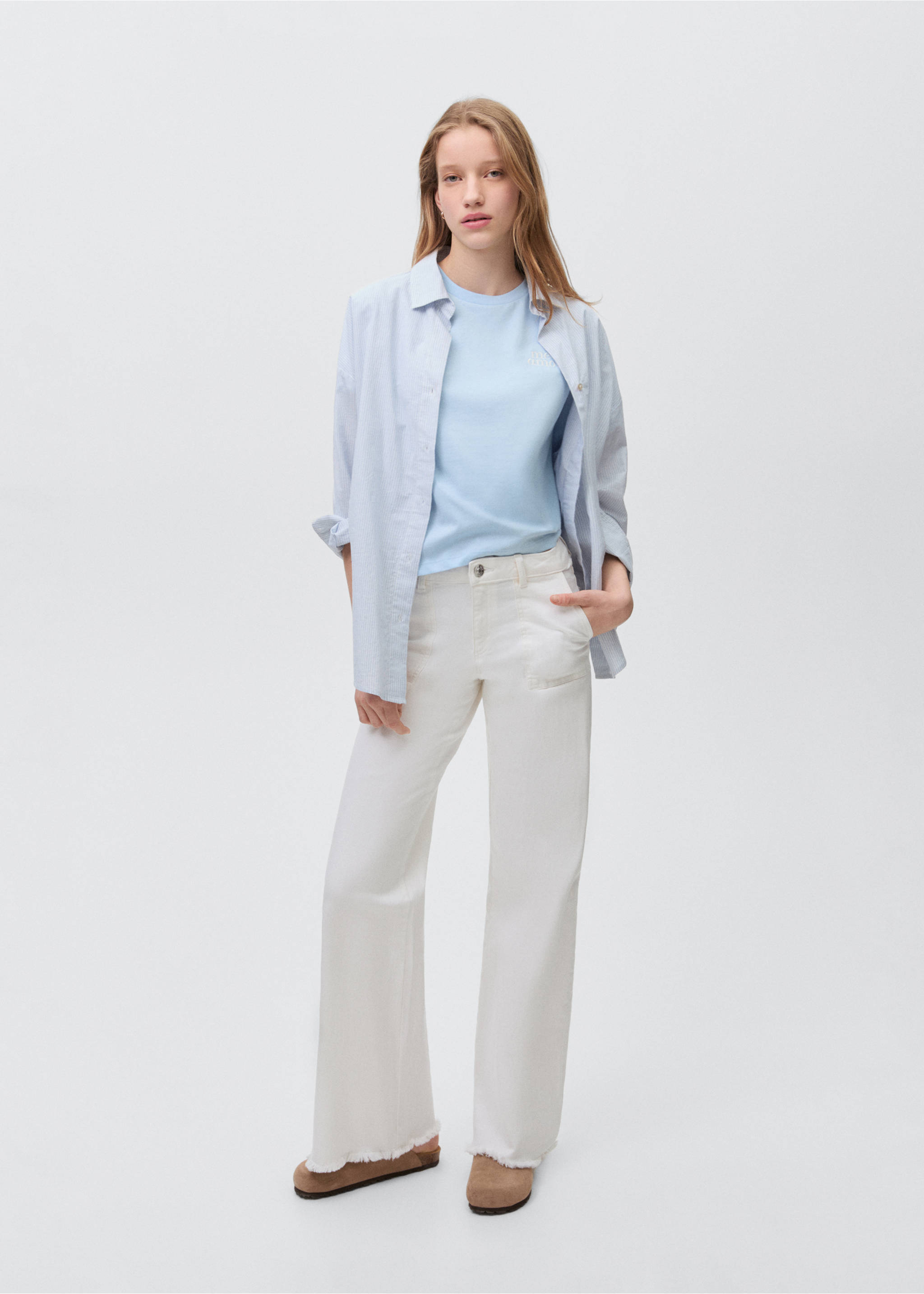 Message cotton T-shirt - General plane, Blue. Ref: 87044785-00.