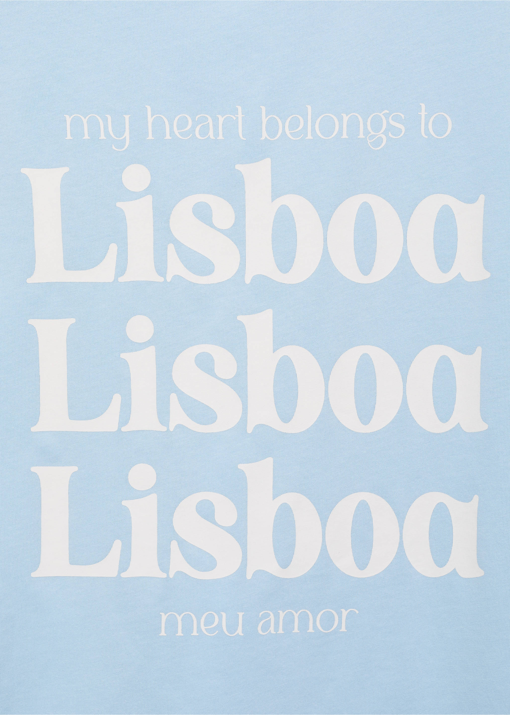 Message cotton T-shirt - Details of the article 0, Blue. Ref: 87044785-00.