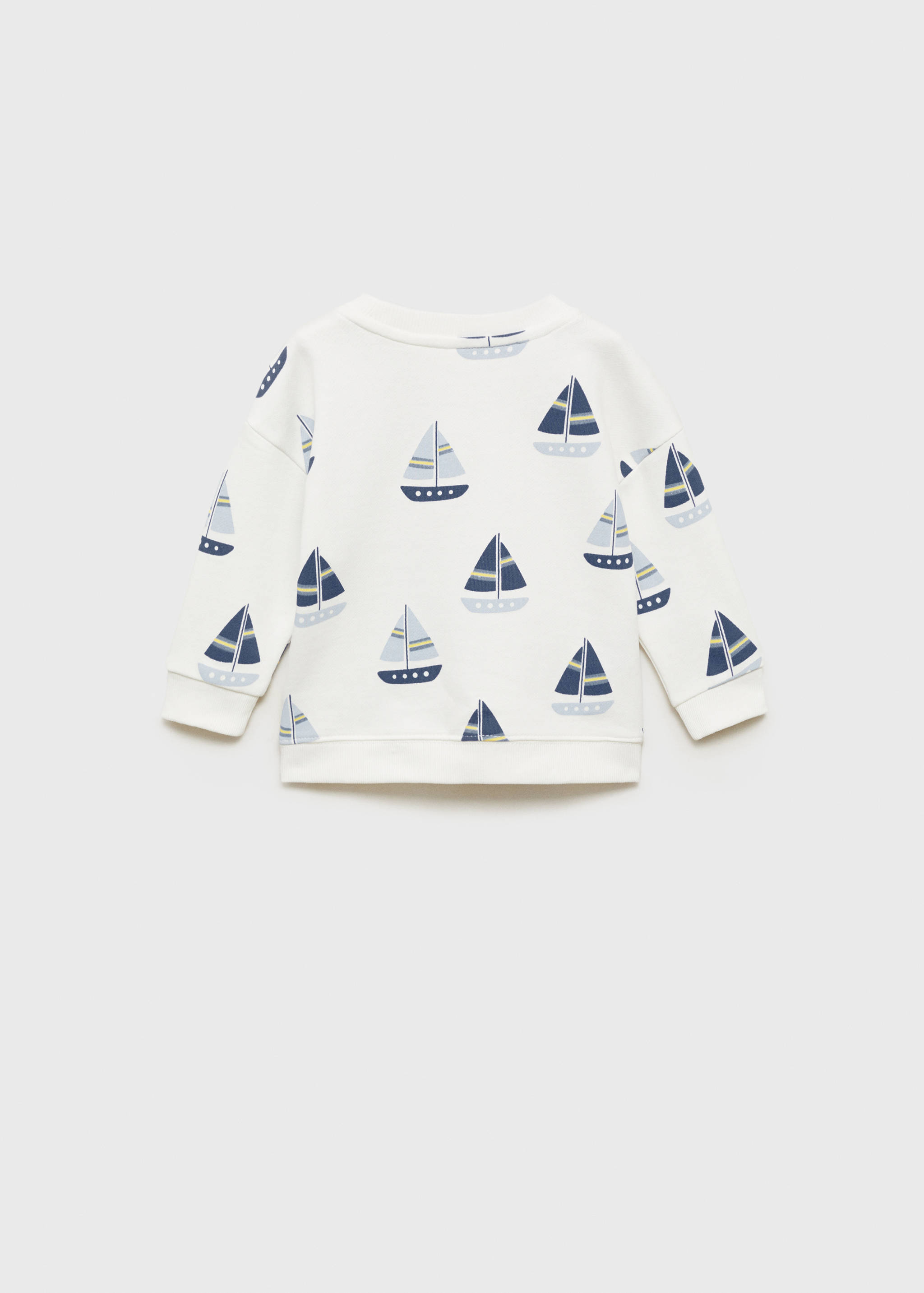 Printed cotton sweatshirt - Reverse of the article