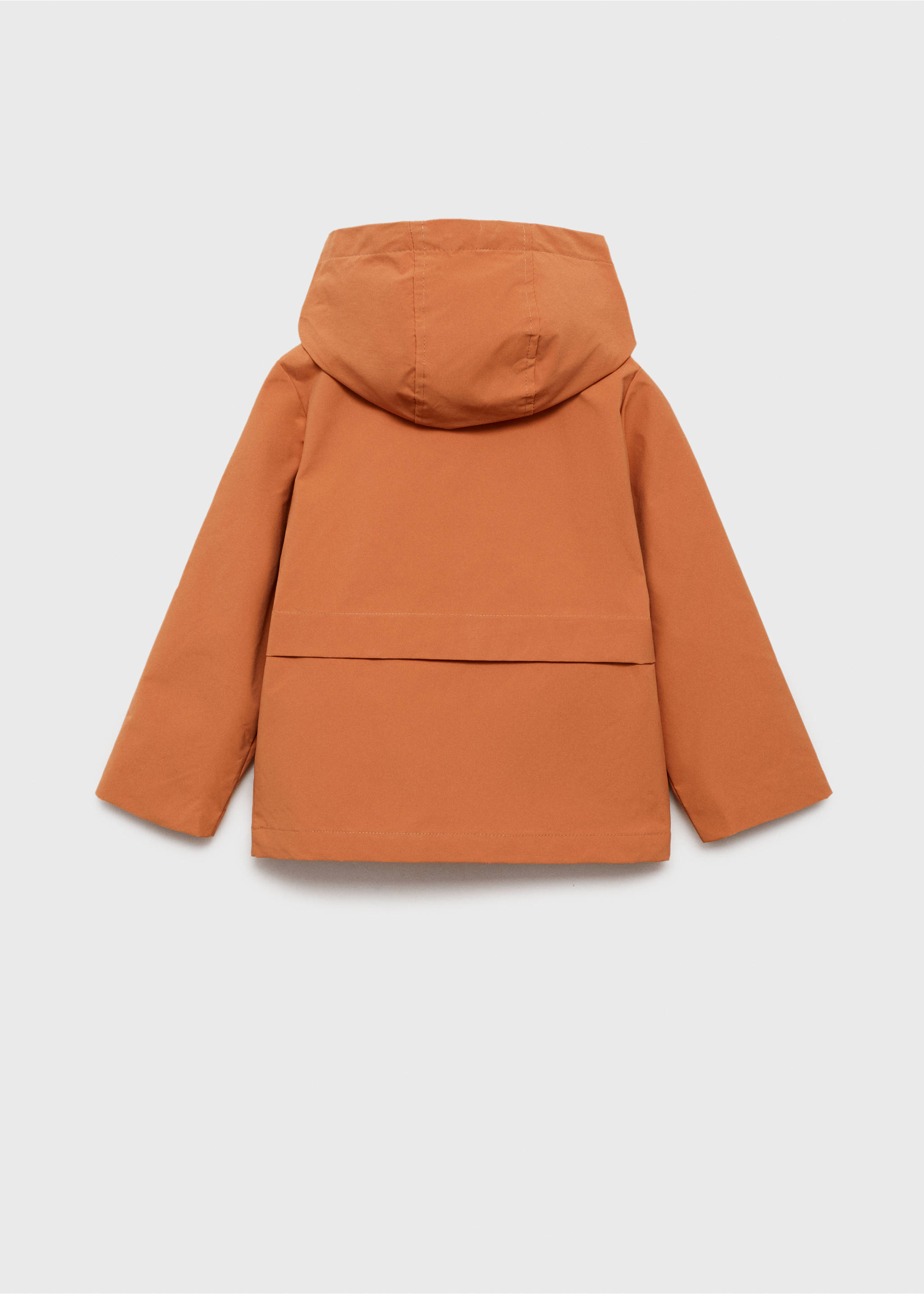 Parka imperméable capuche - Verso de l’article, Rouge-orangé. Ref: 87044791-00.