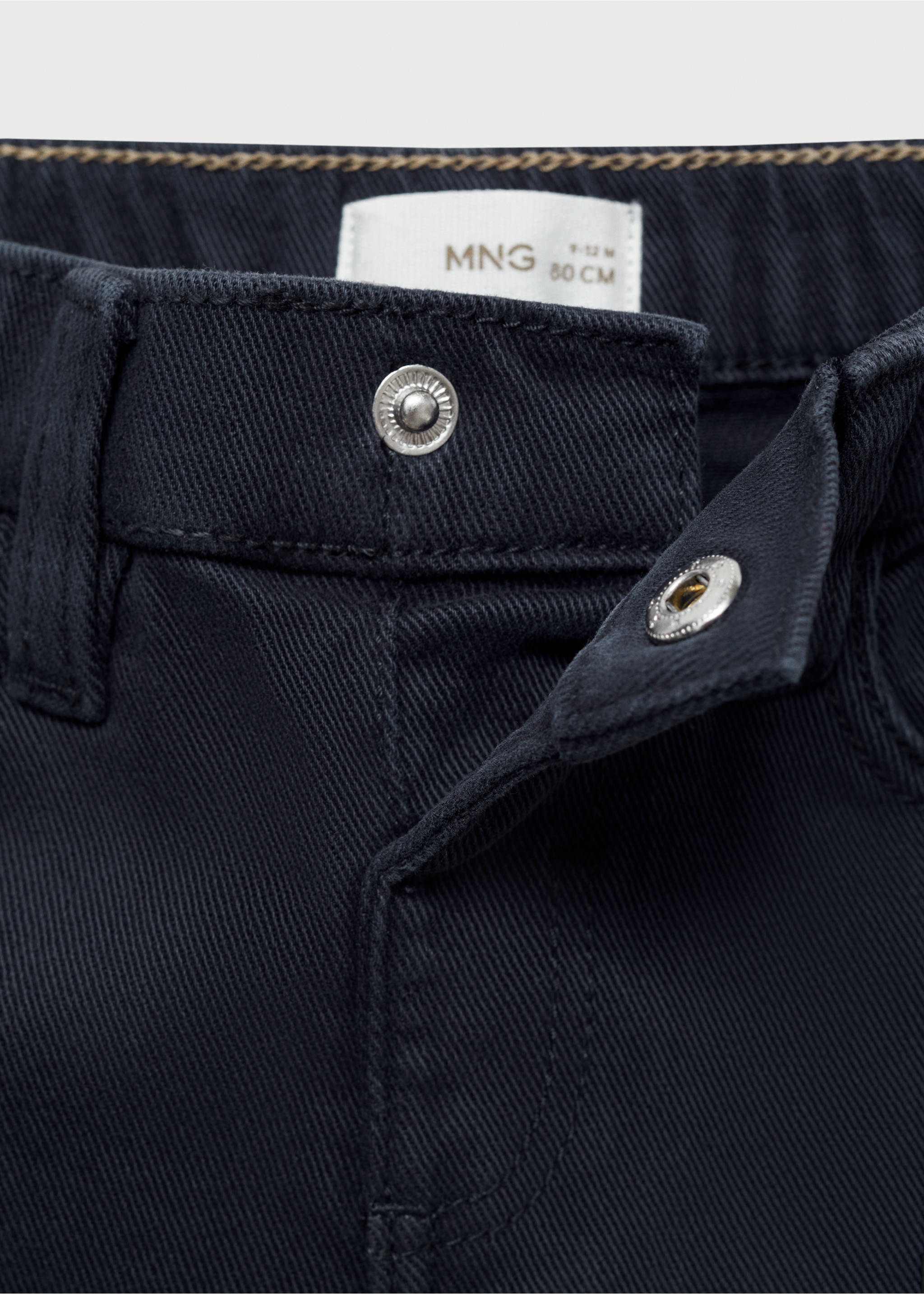 Chinohose aus Baumwolle - Detail des Artikels 8, Dunkles Marineblau. Ref: 87044792-00.