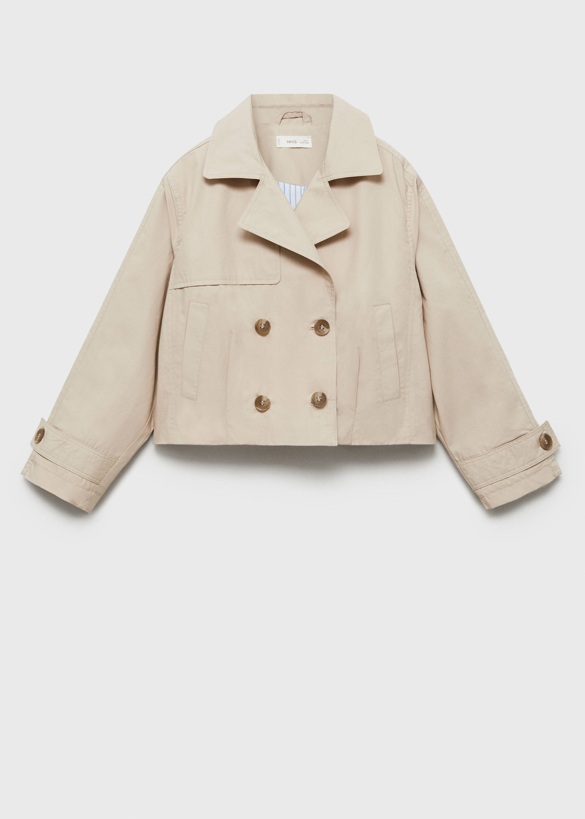 Doppelreihige Jacke in Cropped-Länge - Artikel ohne Model