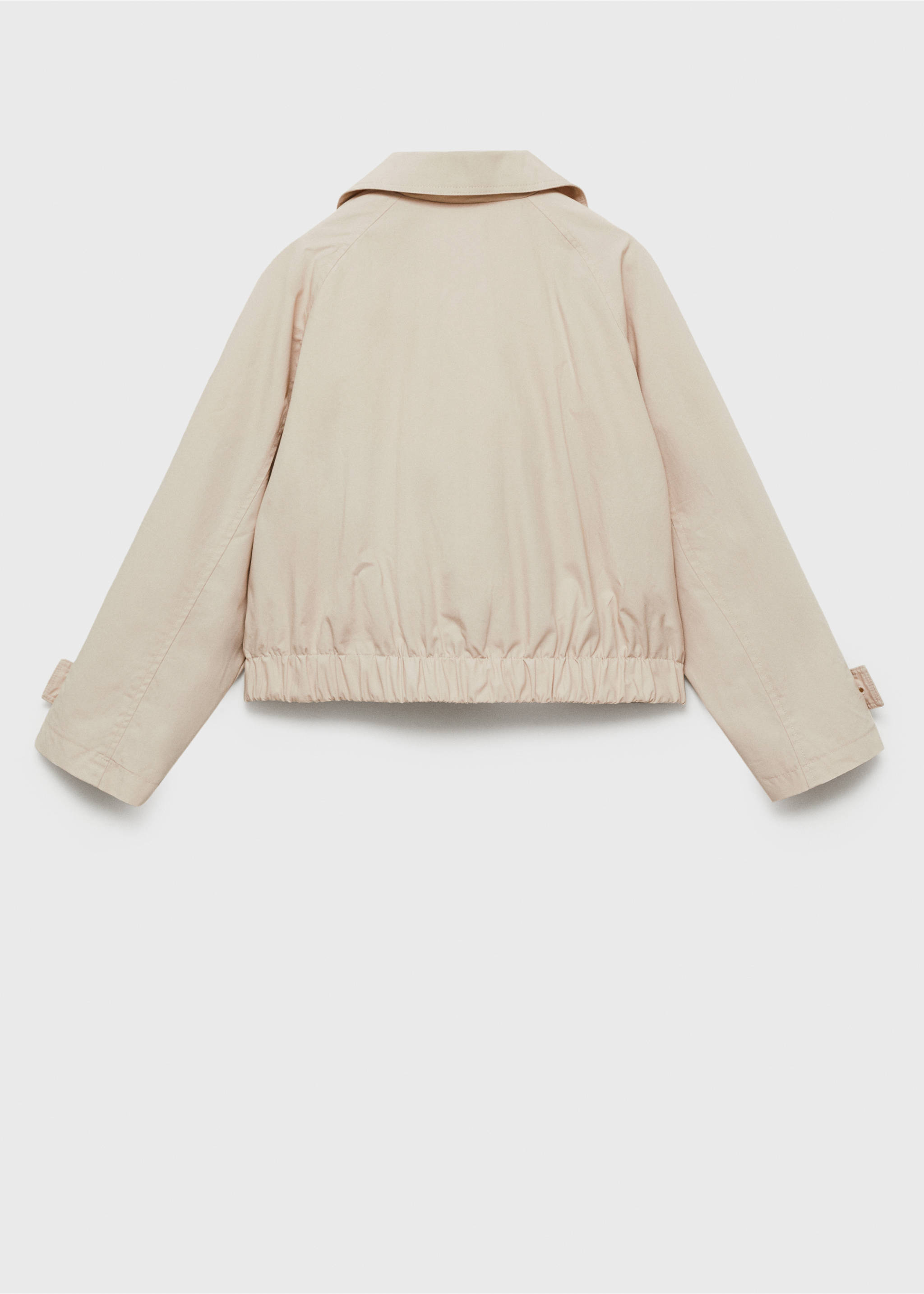 Doppelreihige Jacke in Cropped-Länge - Rückseite des Artikels, Hellgrau/Pastellgrau. Ref: 87044796-00.