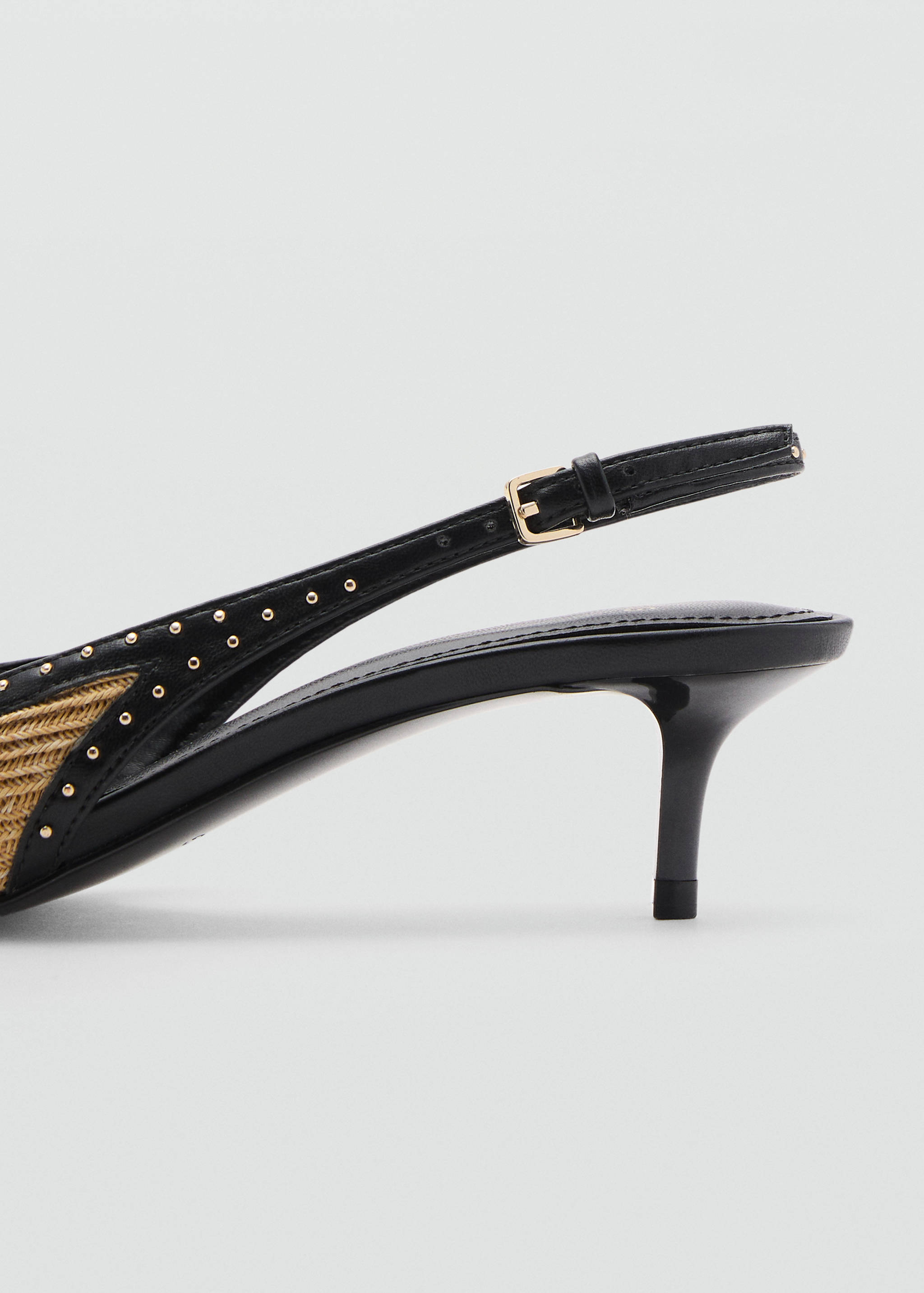 Natural fibre kitten-heel shoes - Details of the article 2