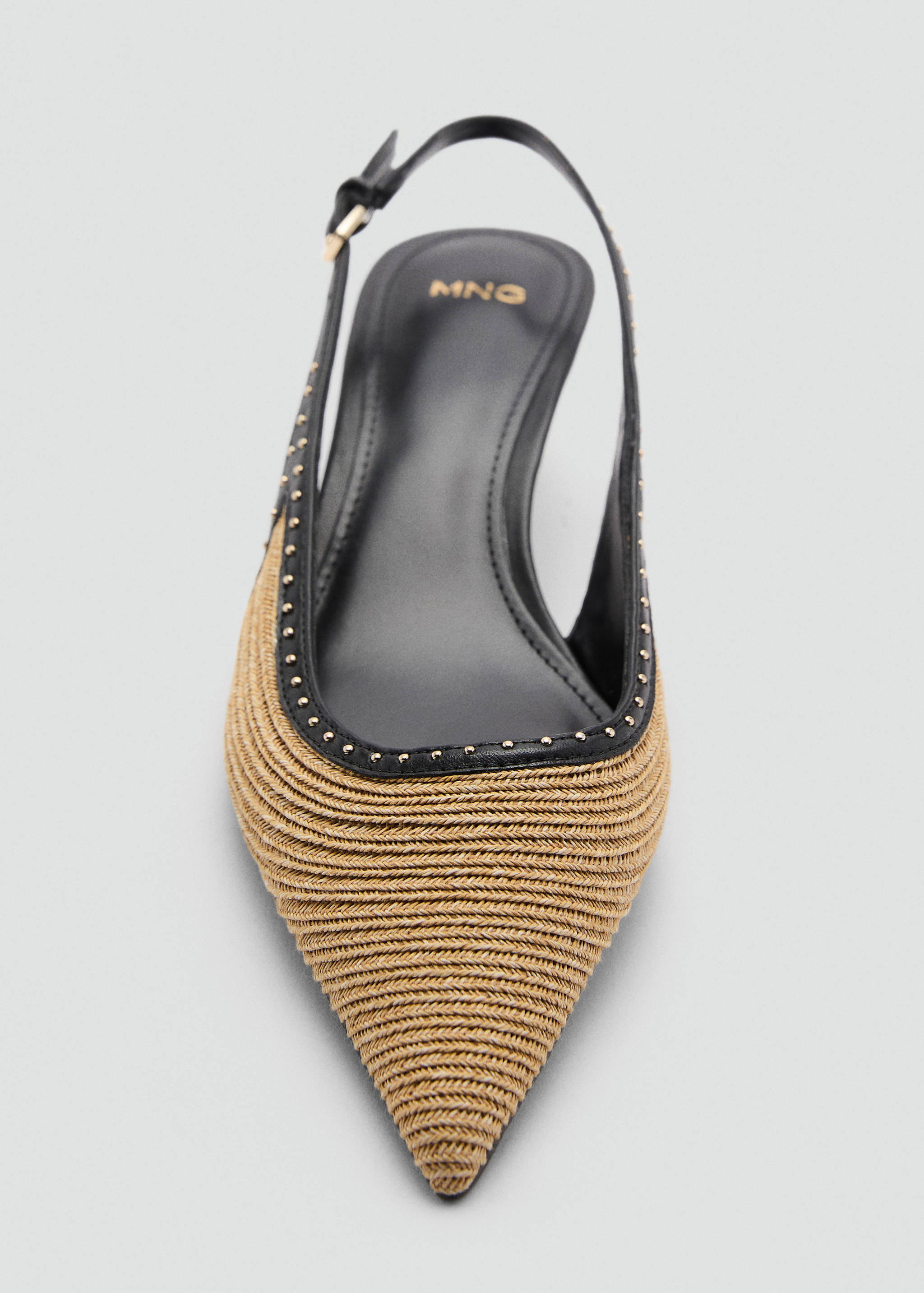 Natural fibre kitten-heel shoes - Details of the article 3