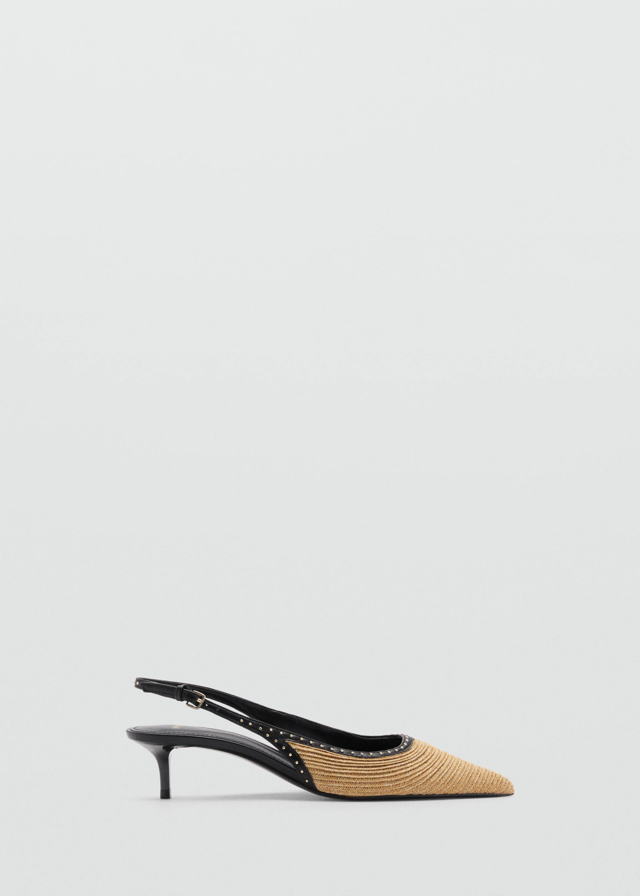 Natural fibre kitten-heel shoes - Article without model