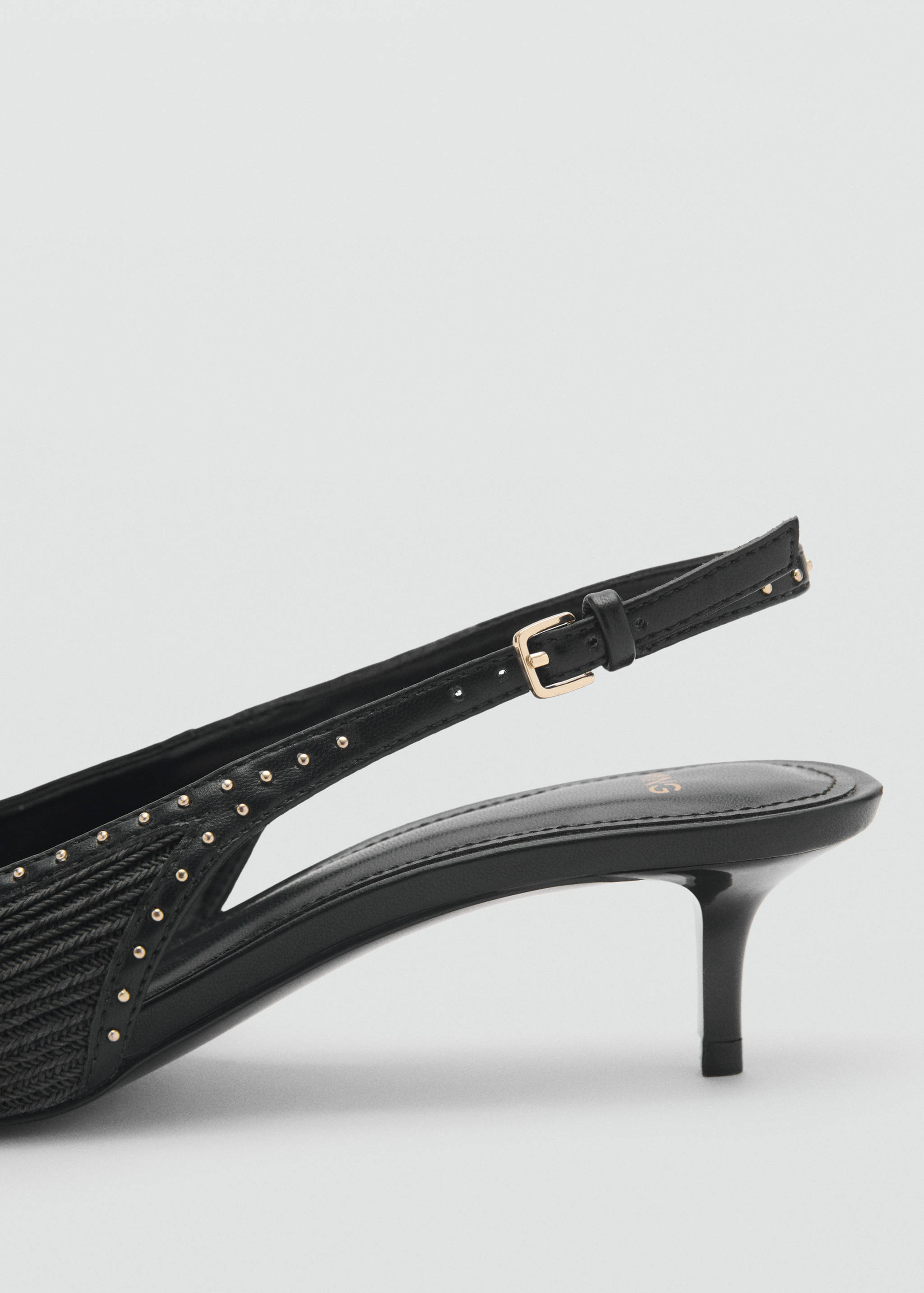 Natural fibre kitten-heel shoes - Details of the article 1