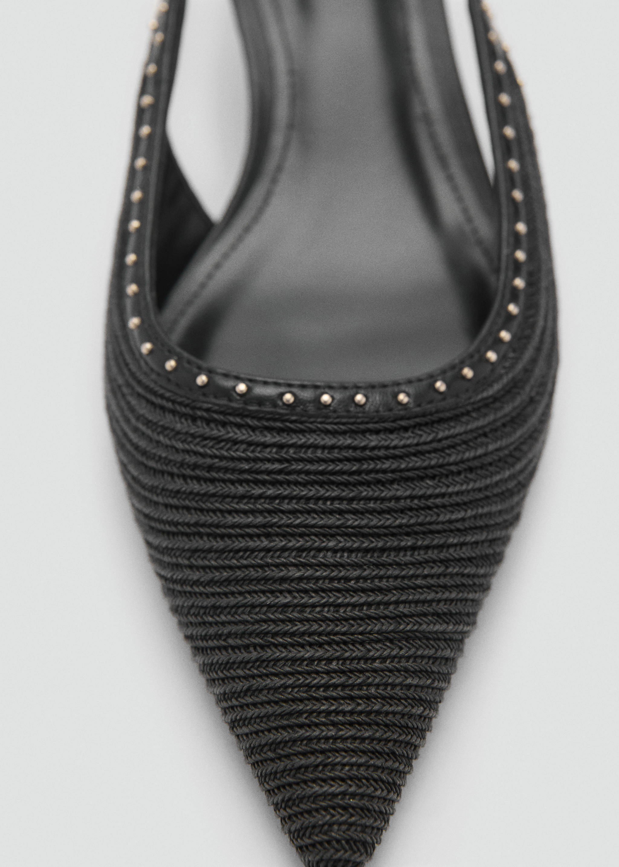 Natural fibre kitten-heel shoes - Details of the article 2