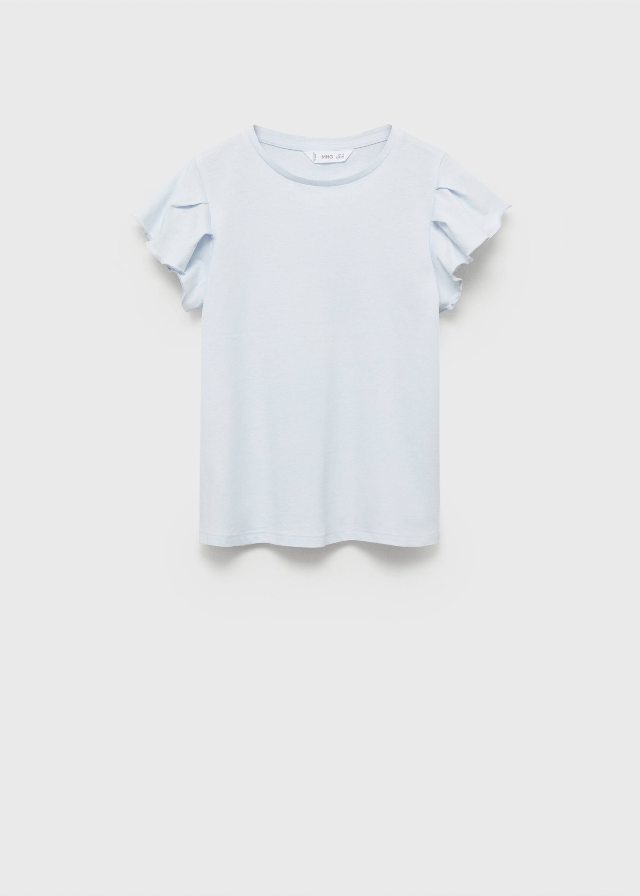 T-shirt volants manches courtes - Article sans modèle, Bleu ciel. Ref: 87044800-00.