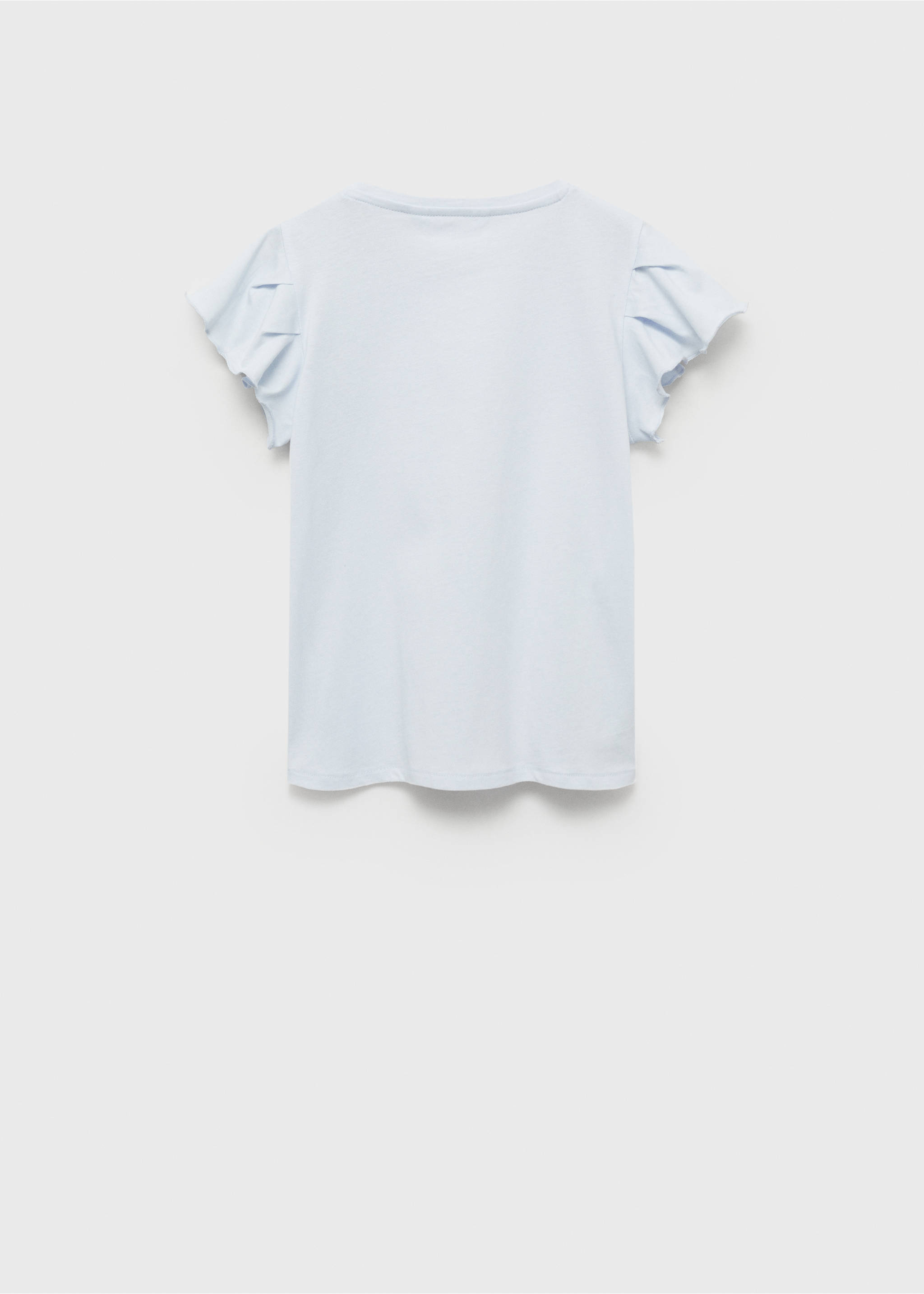T-shirt volants manches courtes - Verso de l’article, Bleu ciel. Ref: 87044800-00.