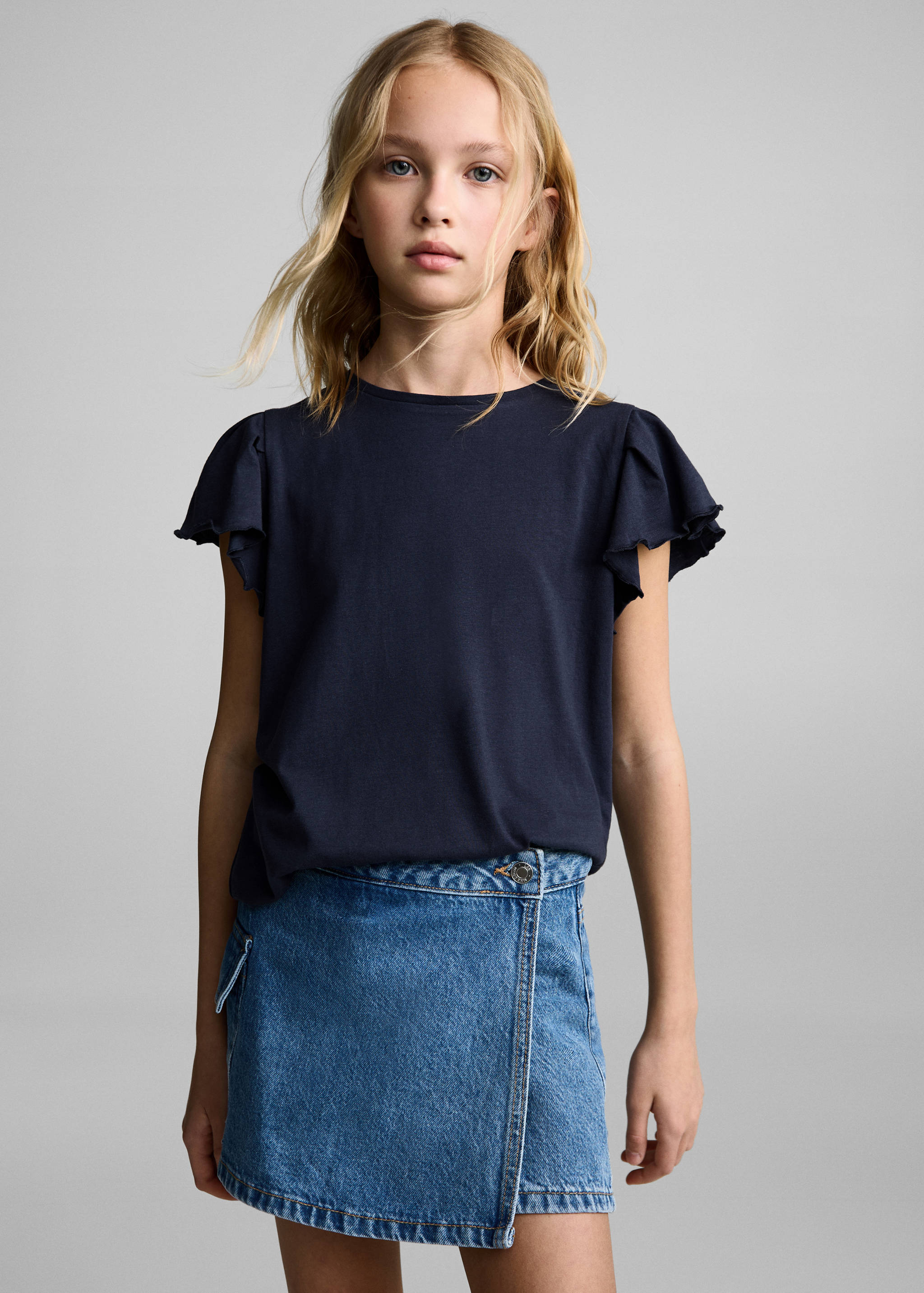 Samarreta volants màniga curta - Pla mig