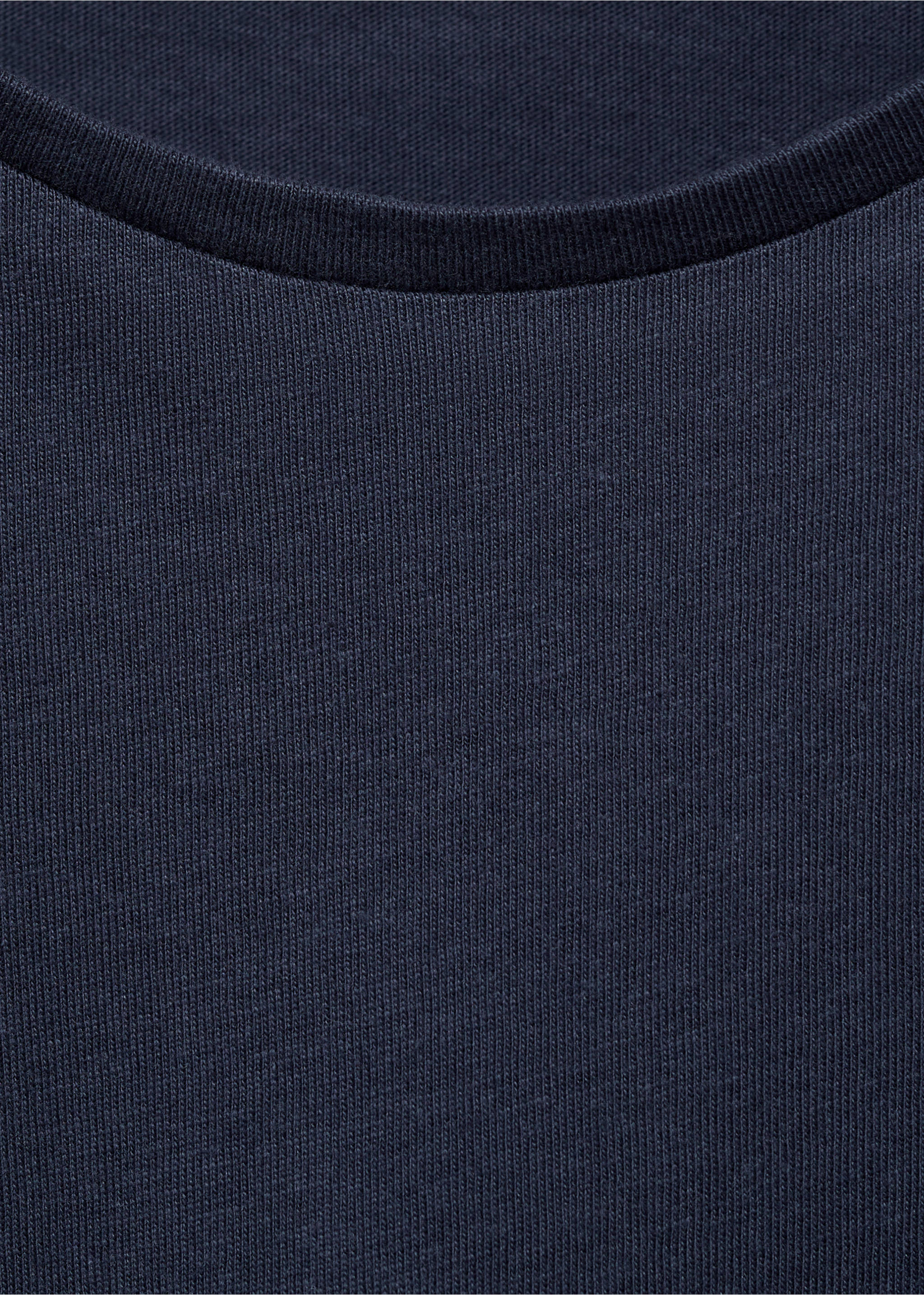 Short-sleeved ruffle t-shirt - Details of the article 0, Dark Navy. Ref: 87044800-00.