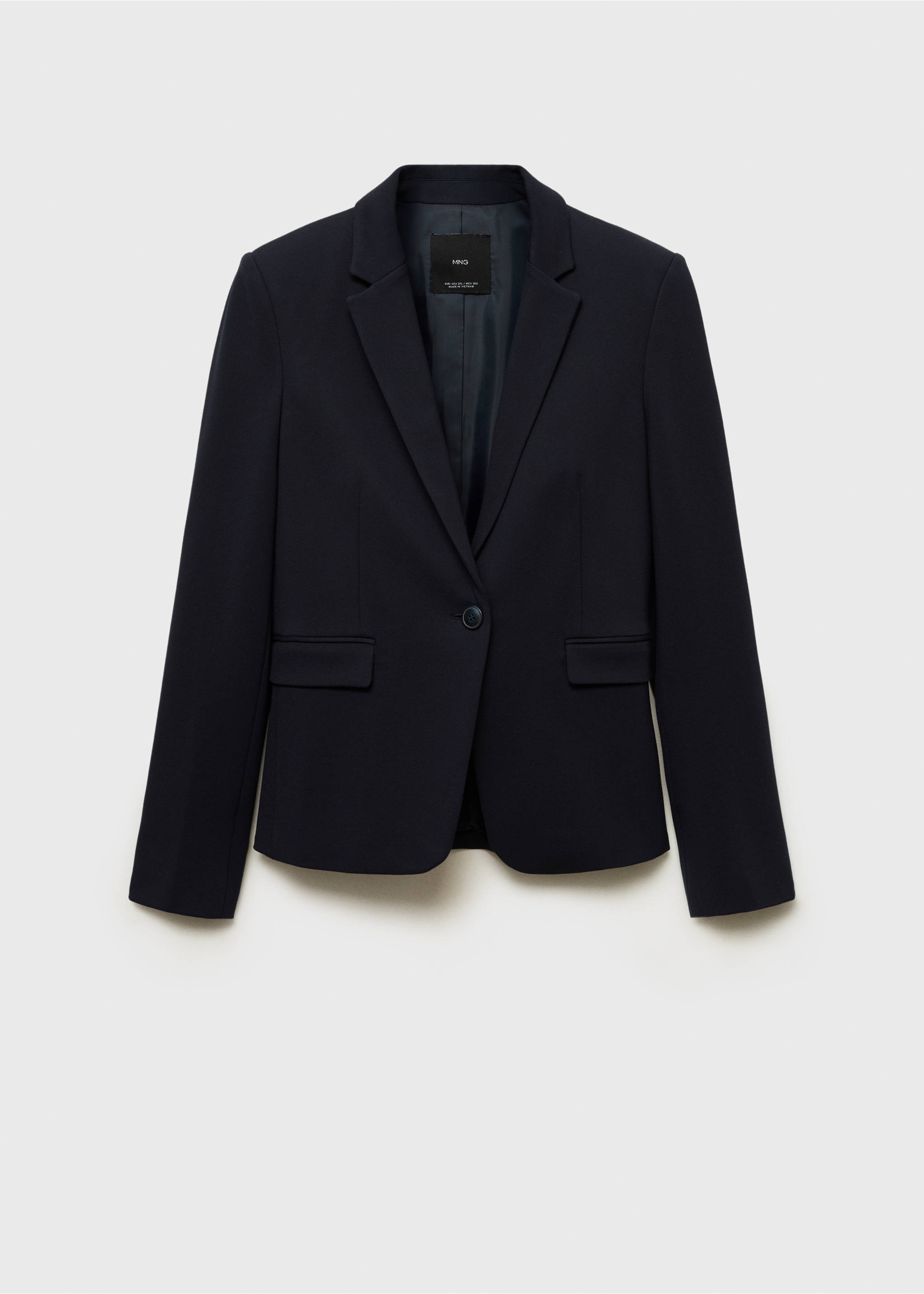 Suit blazer with flap pockets - Article without model, Dark Navy. Ref: 87044808-00.