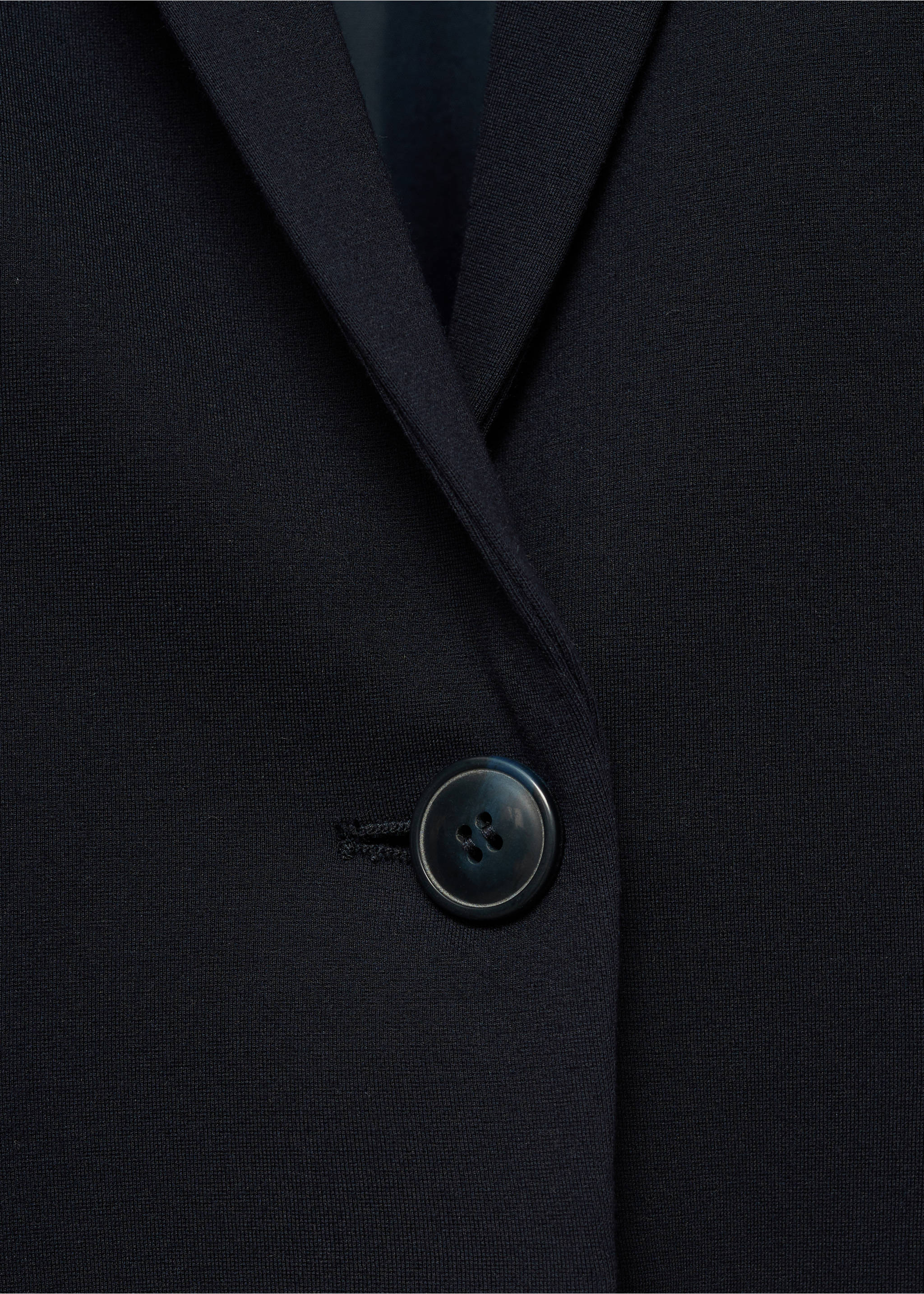 Suit blazer with flap pockets - Details of the article 8, Dark Navy. Ref: 87044808-00.