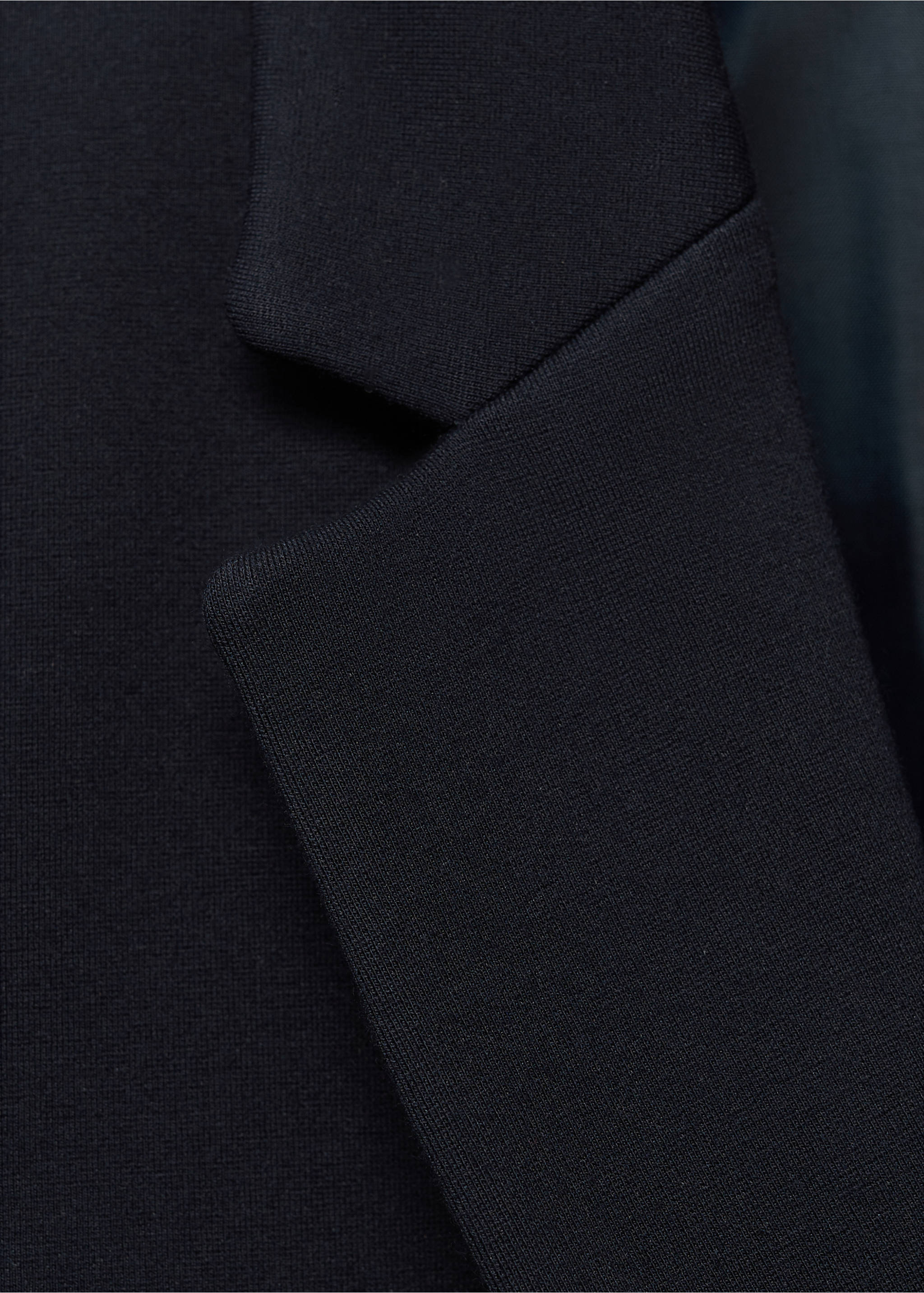 Suit blazer with flap pockets - Details of the article 0, Dark Navy. Ref: 87044808-00.
