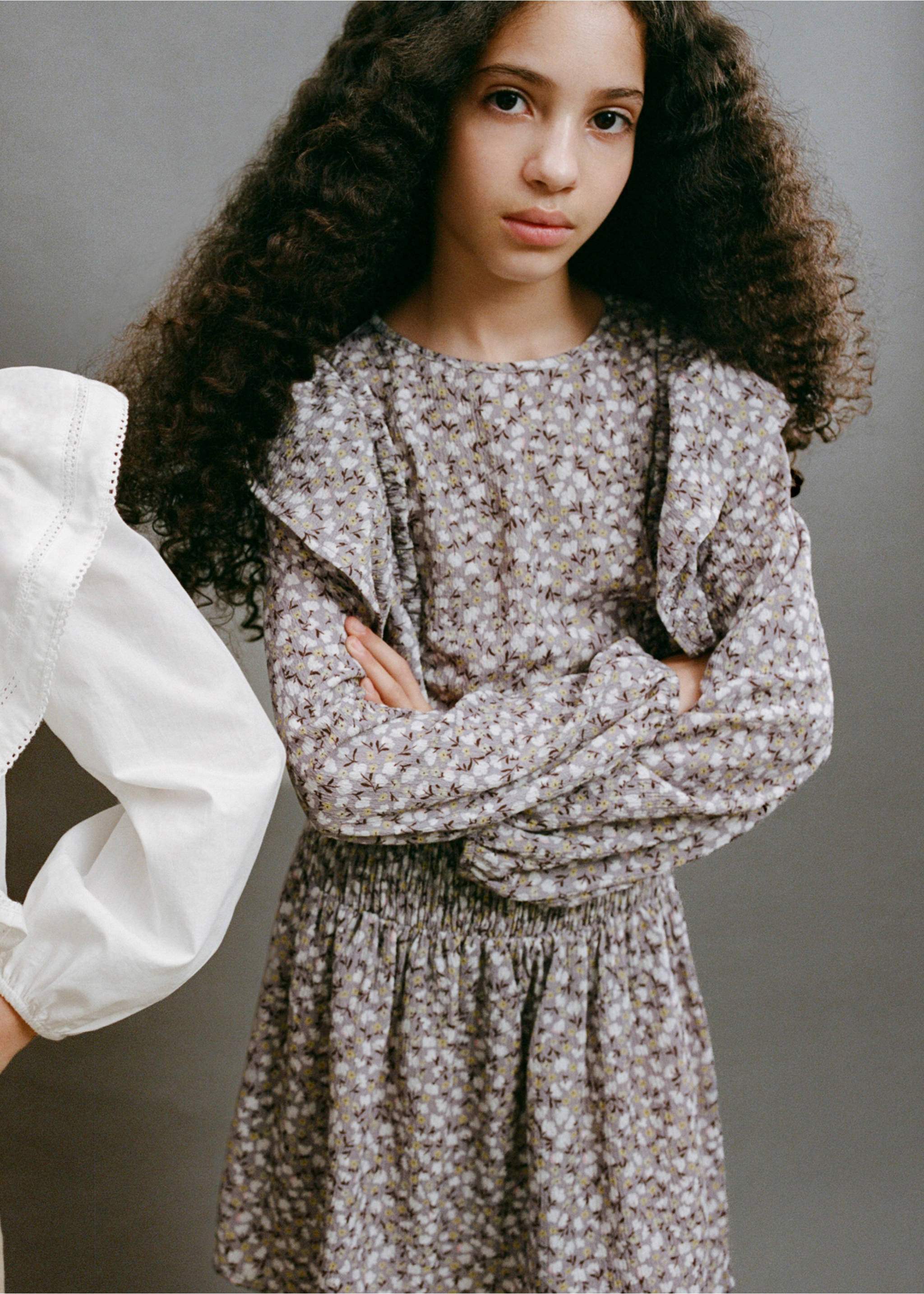 Ruffled floral dress - General plane, Lavender. Ref: 87044809-00.