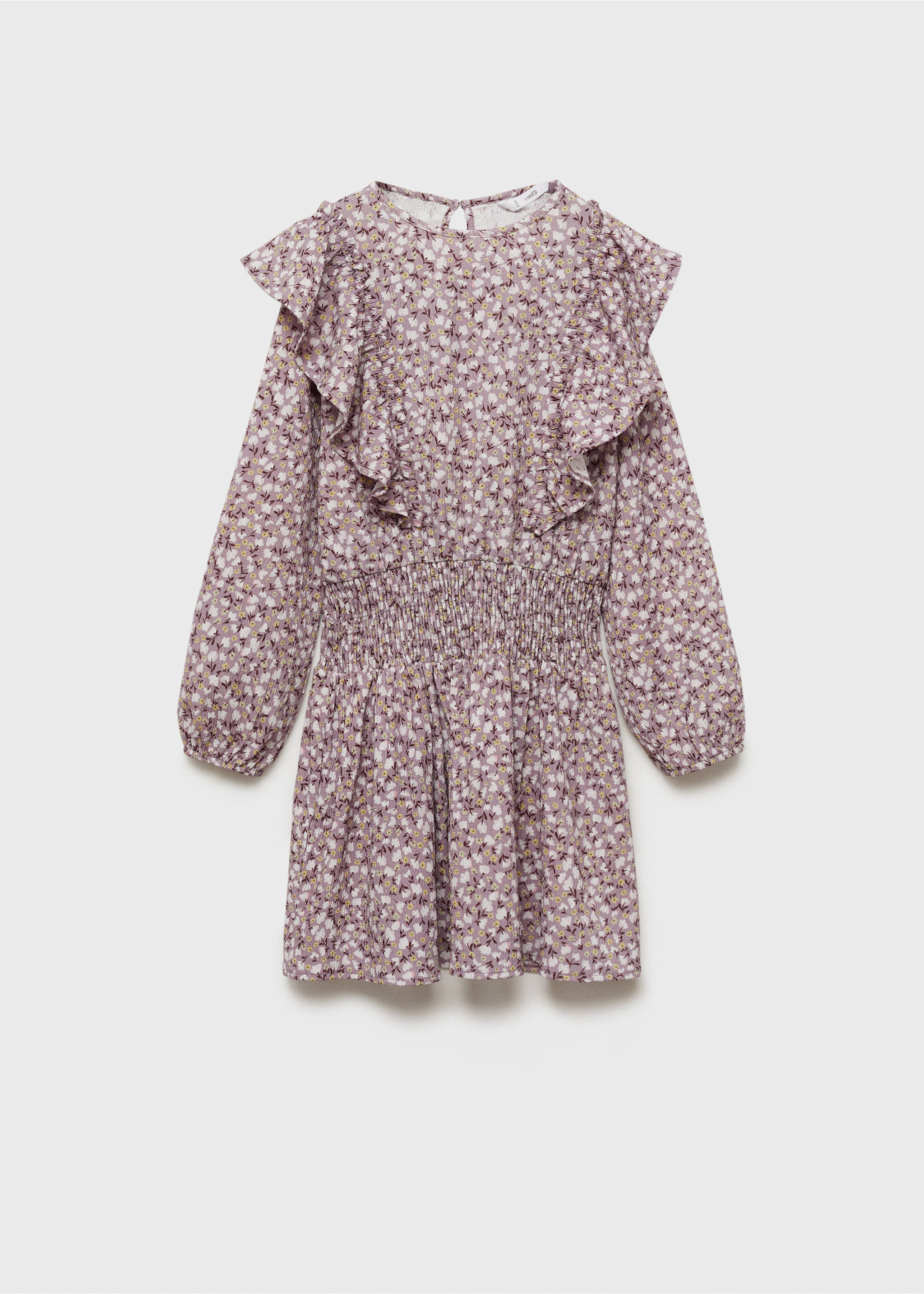 Ruffled floral dress - Article without model, Lavender. Ref: 87044809-00.