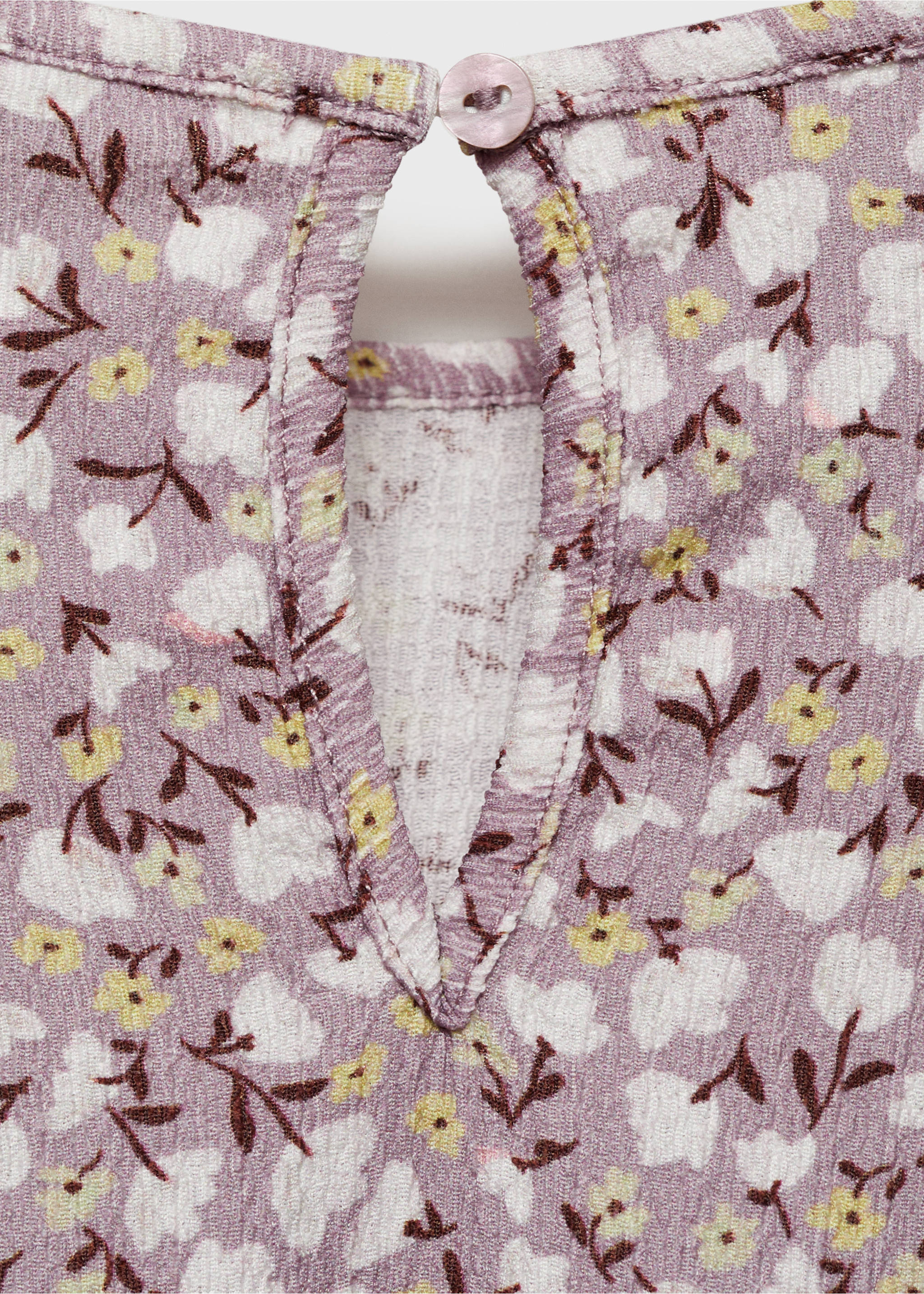 Ruffled floral dress - Details of the article 0, Lavender. Ref: 87044809-00.
