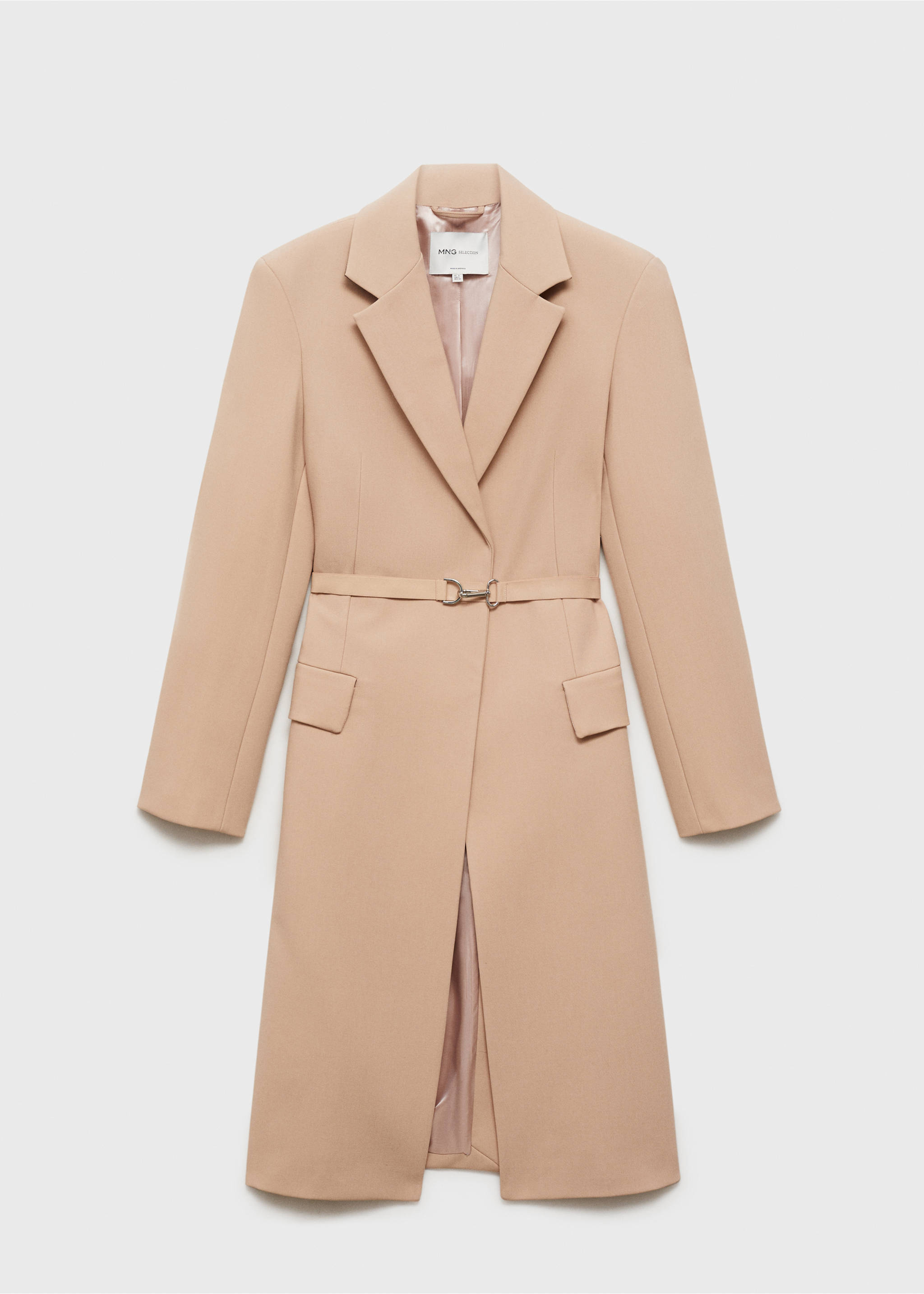 Manteau laine ceinture - Article sans modèle, Nude. Ref: 87044811-00.