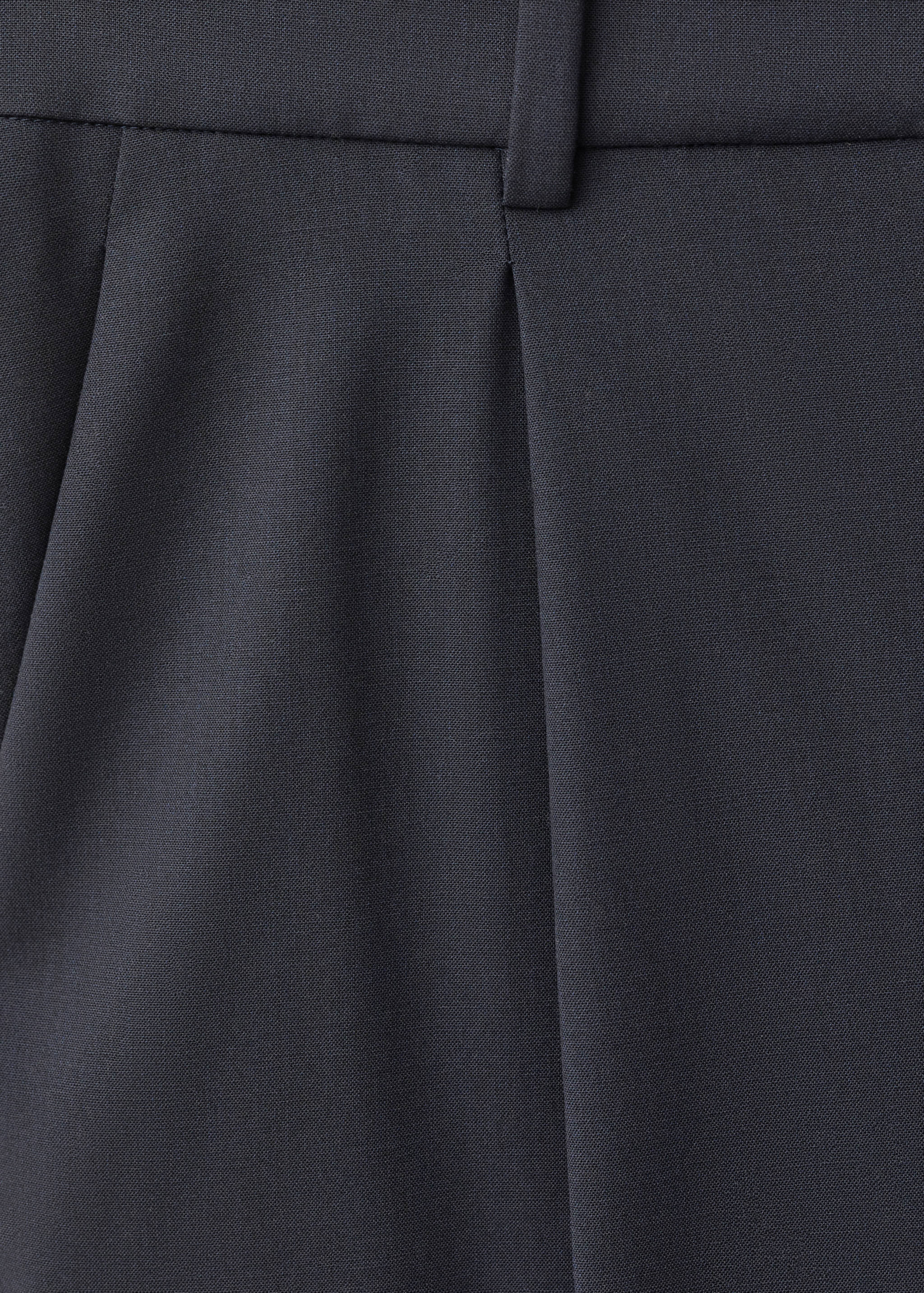 Wide leg wool-blend pleated pants - Details of the article 0