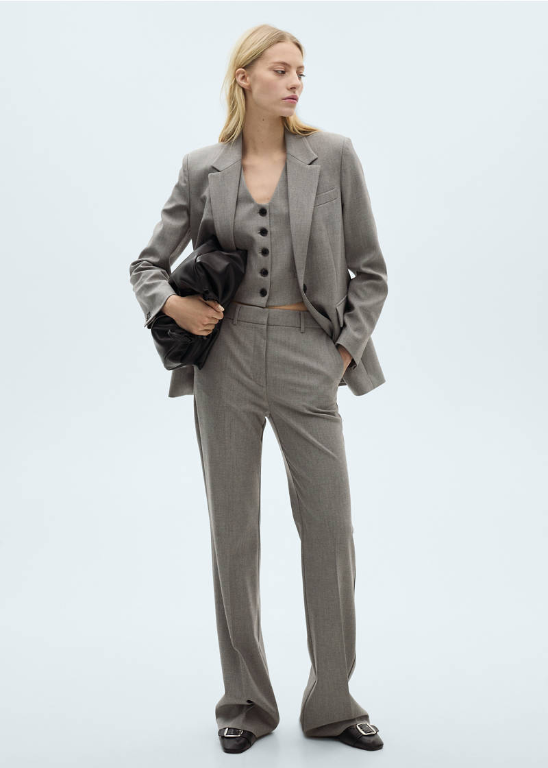 Straight suit trousers - Grey