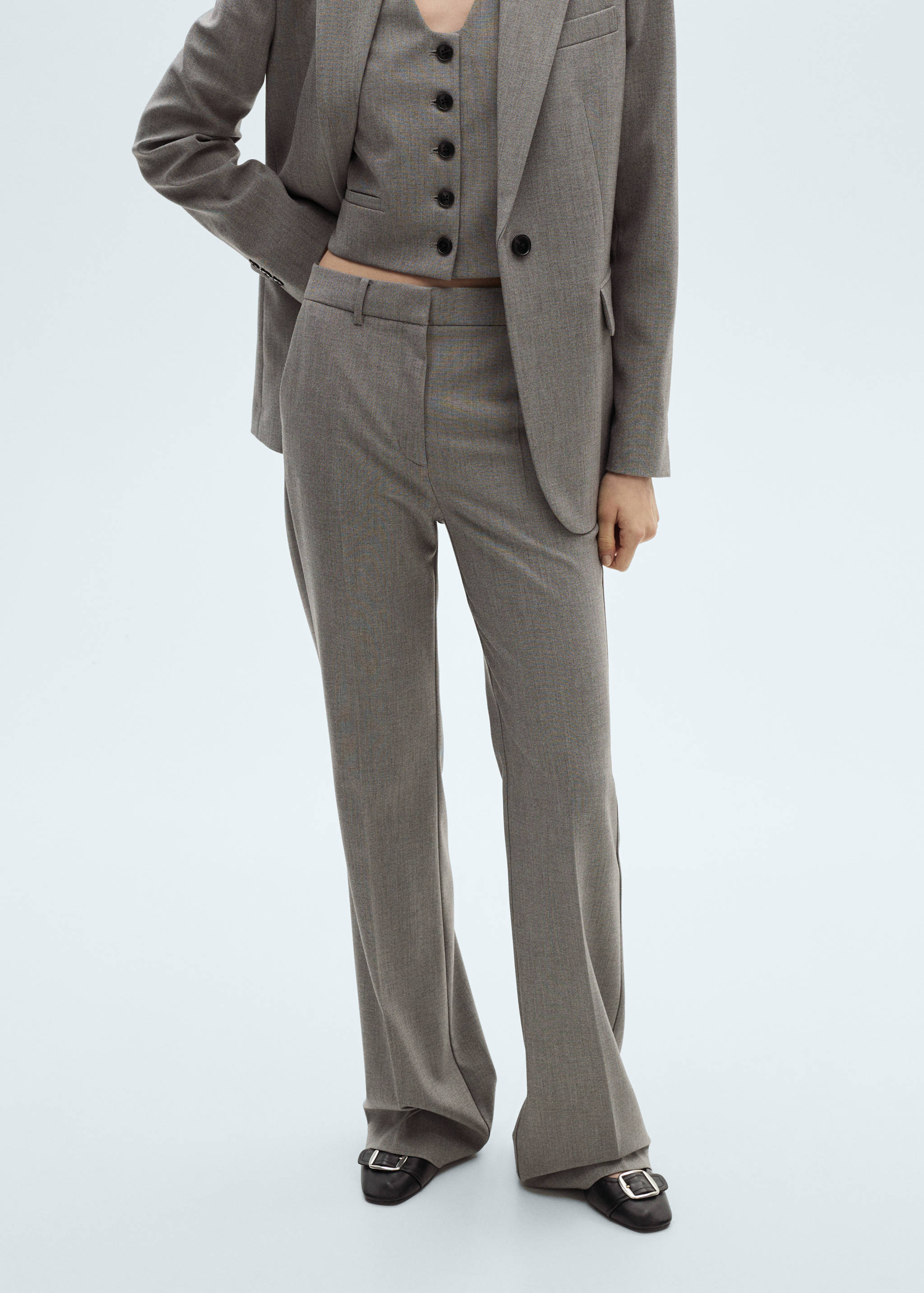 Pantalon droit costume - Plan moyen
