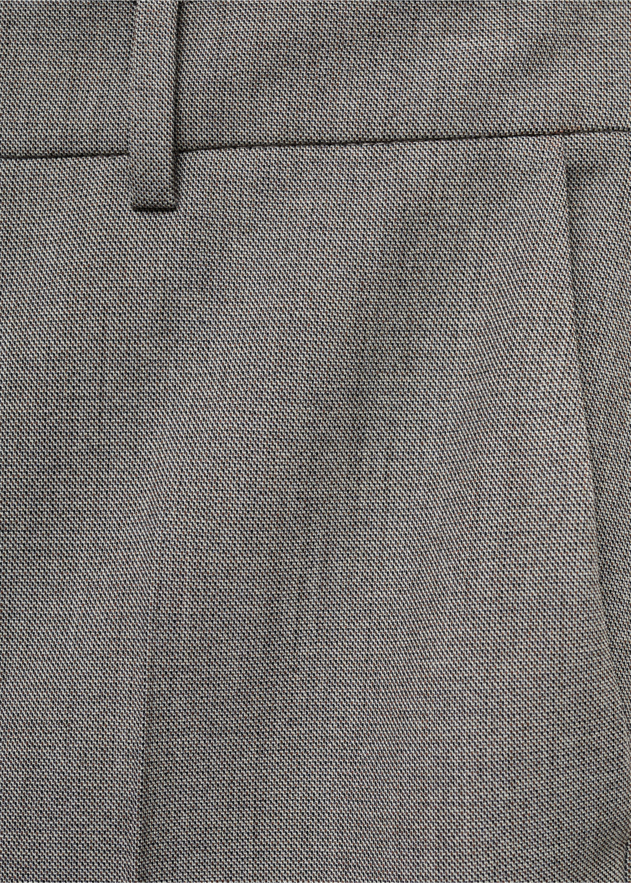 Straight suit trousers - Details of the article 8, Grey. Ref: 87045140-00.