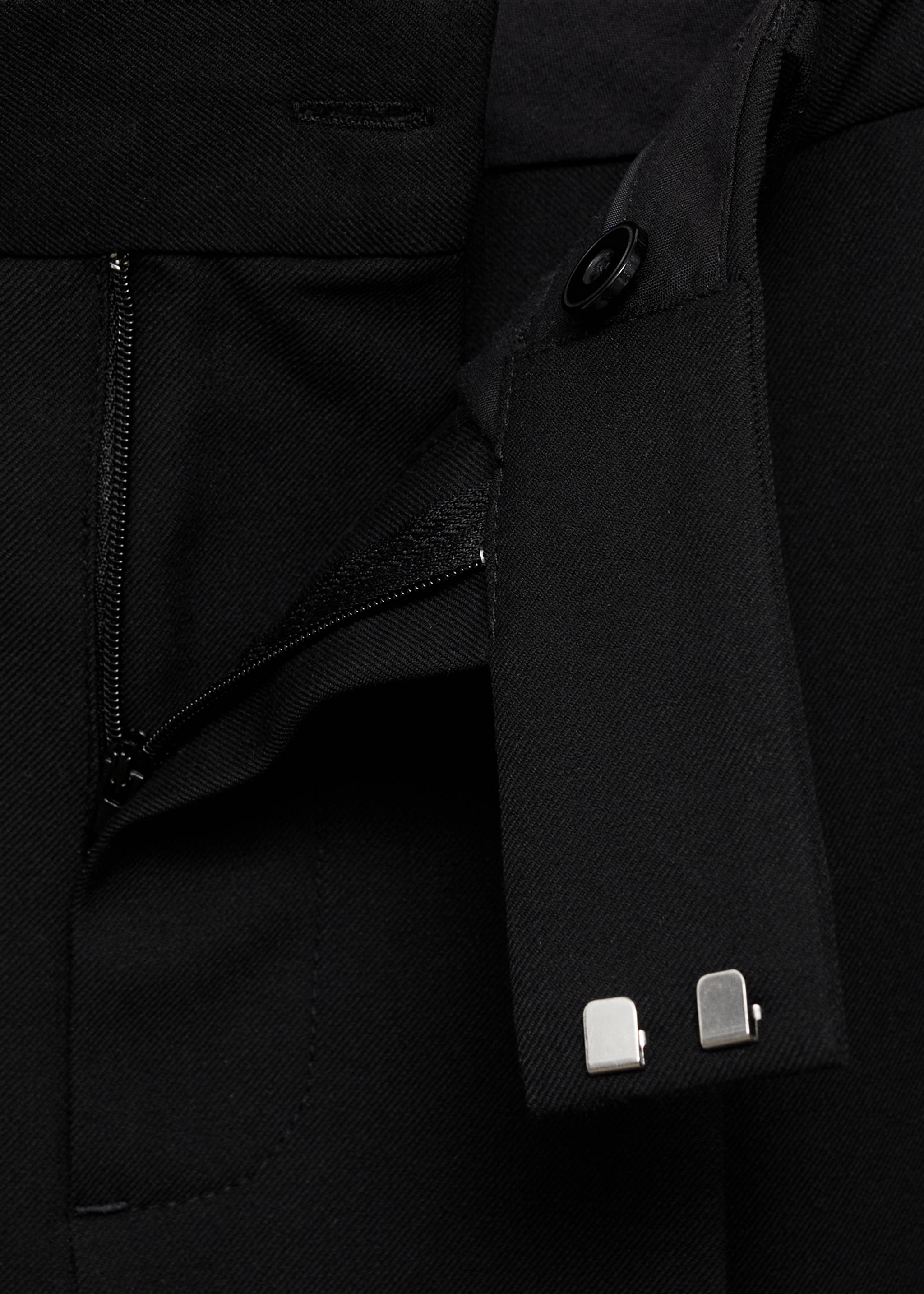 Gerade Anzughose - Detail des Artikels 8, Schwarz. Ref: 87045140-00.