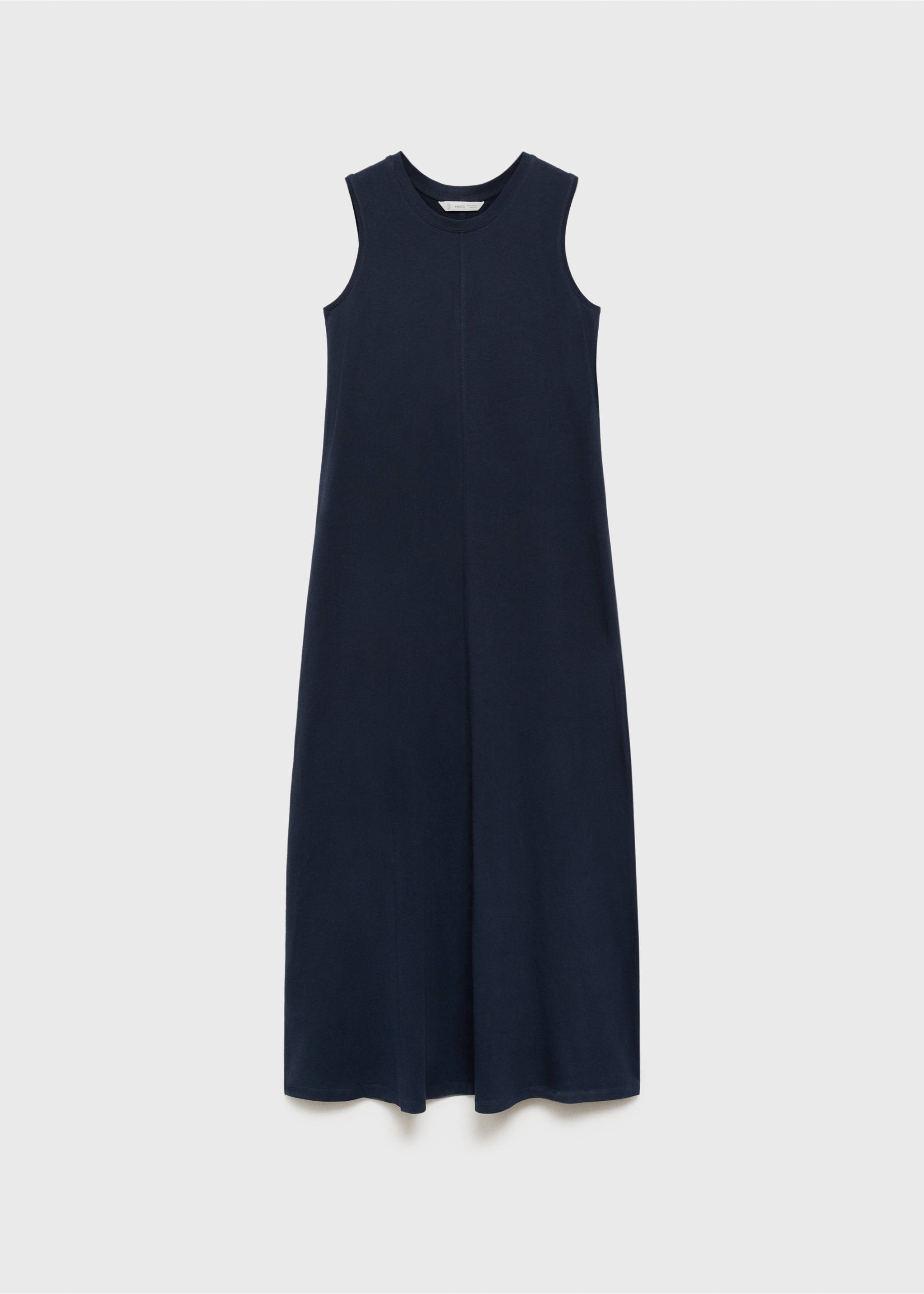 Sleeveless knitted dress - Article without model, Dark Navy. Ref: 87045730-00.