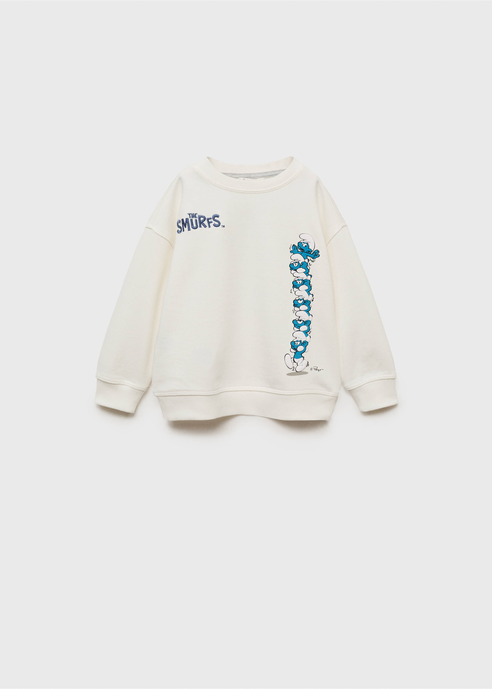 Smurfs sweatshirt - Article without model, Off White. Ref: 87045732-00.