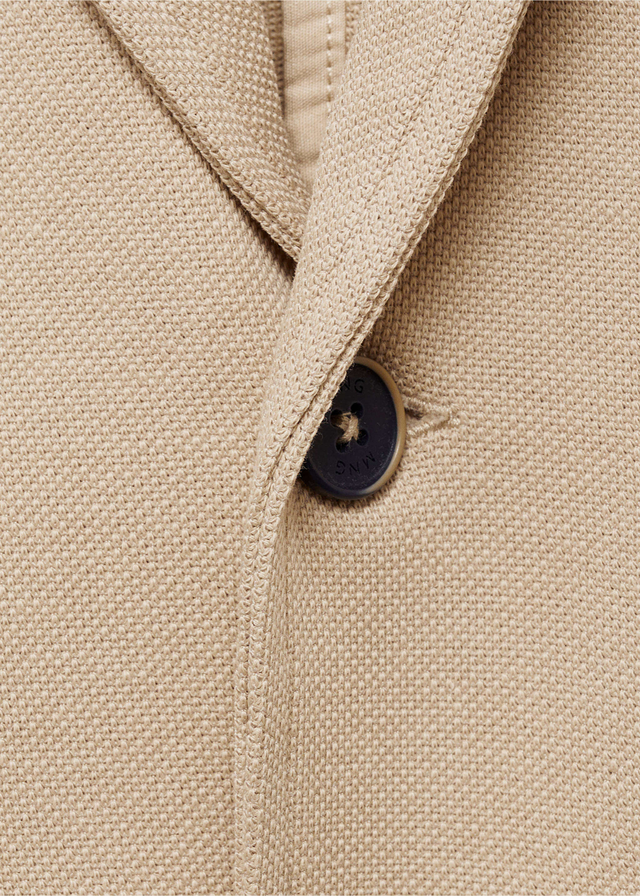 Veste piqué de coton - Détail de l'article 8, Sable. Ref: 87045734-00.