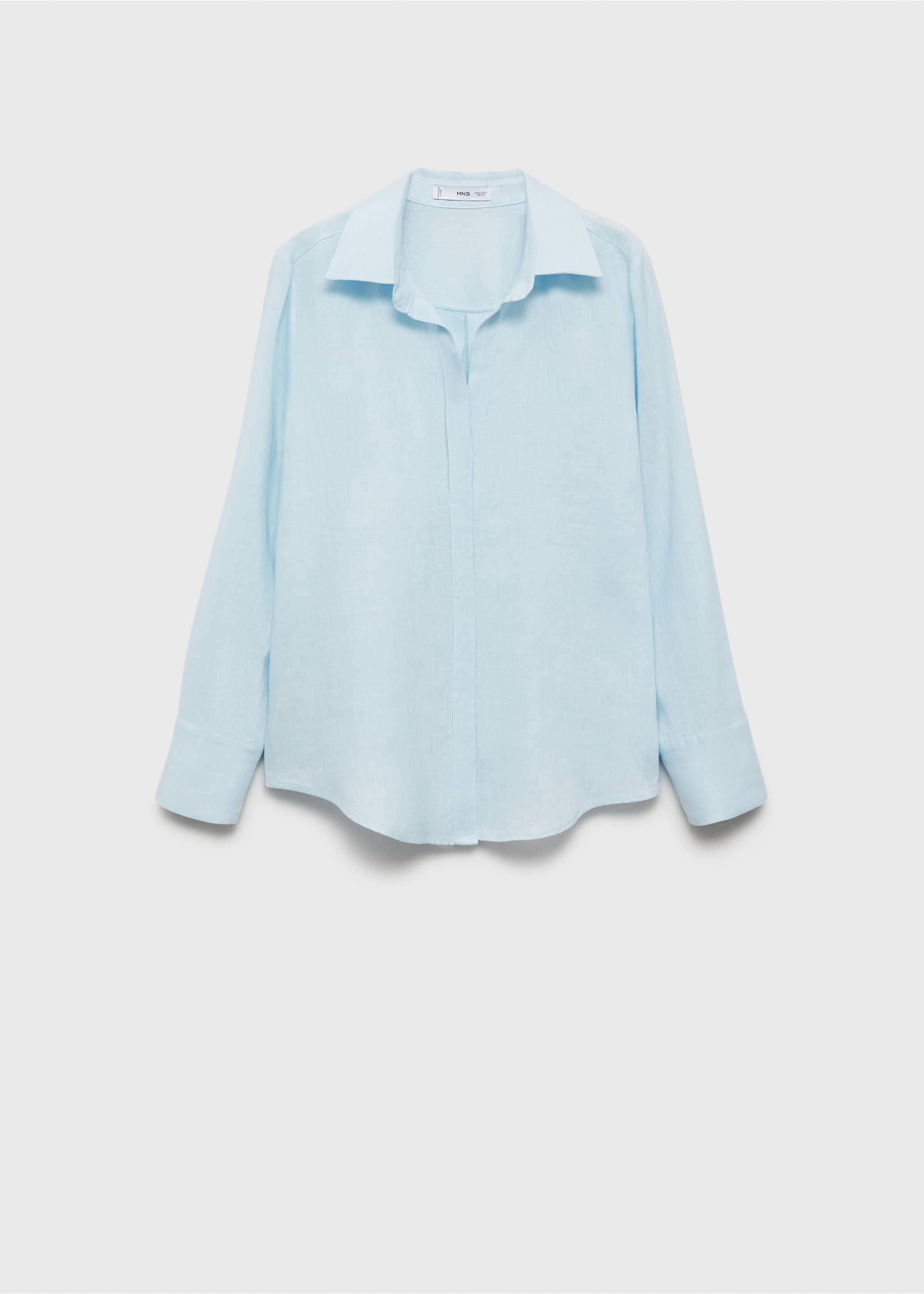 Chemise 100 % lin - Article sans modèle, Bleu ciel. Ref: 87045735-00.